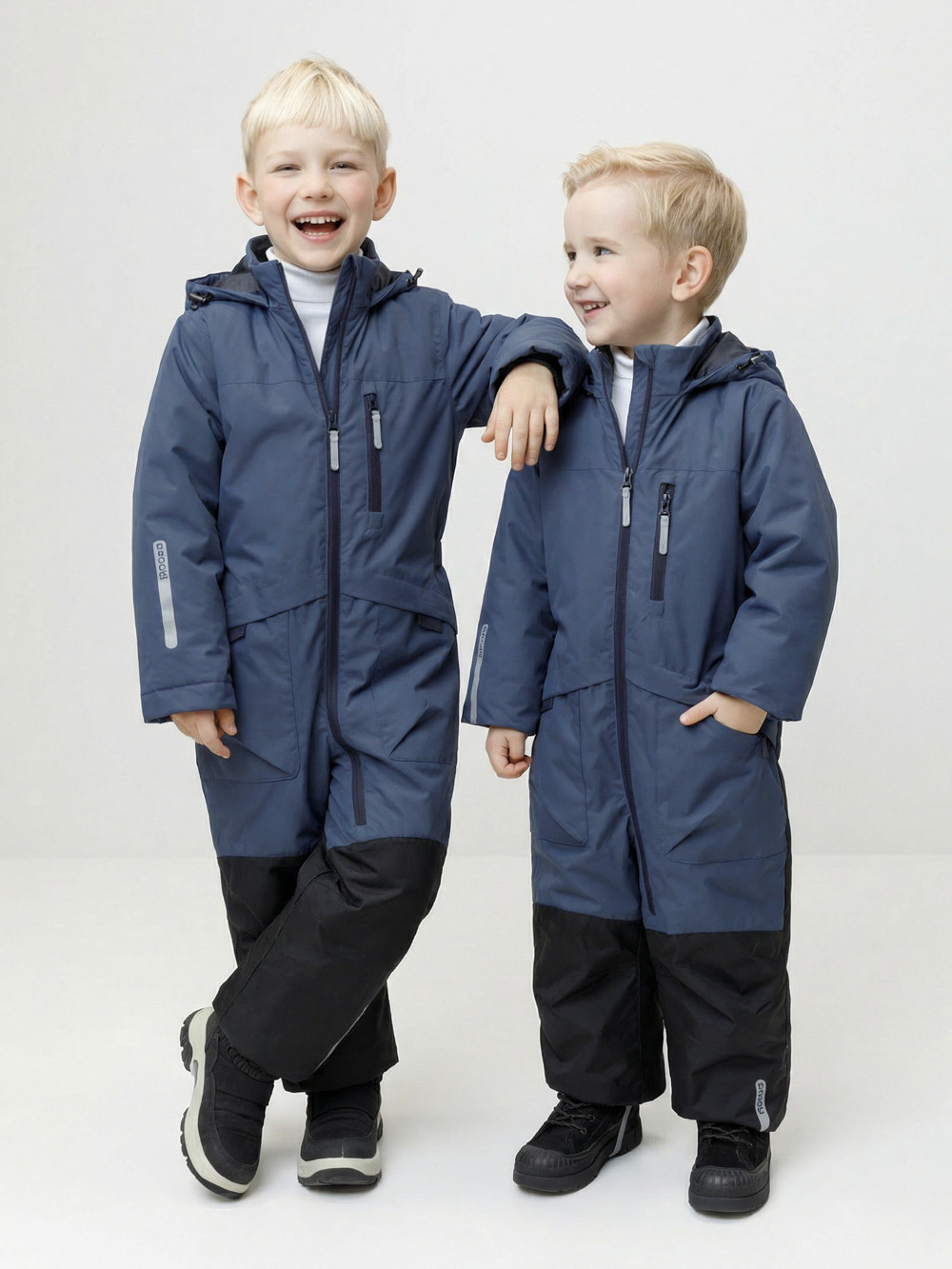 Комбинезоны утепленные для мальчика, артикул: ВК 60137/3 ГР, цвет: синий