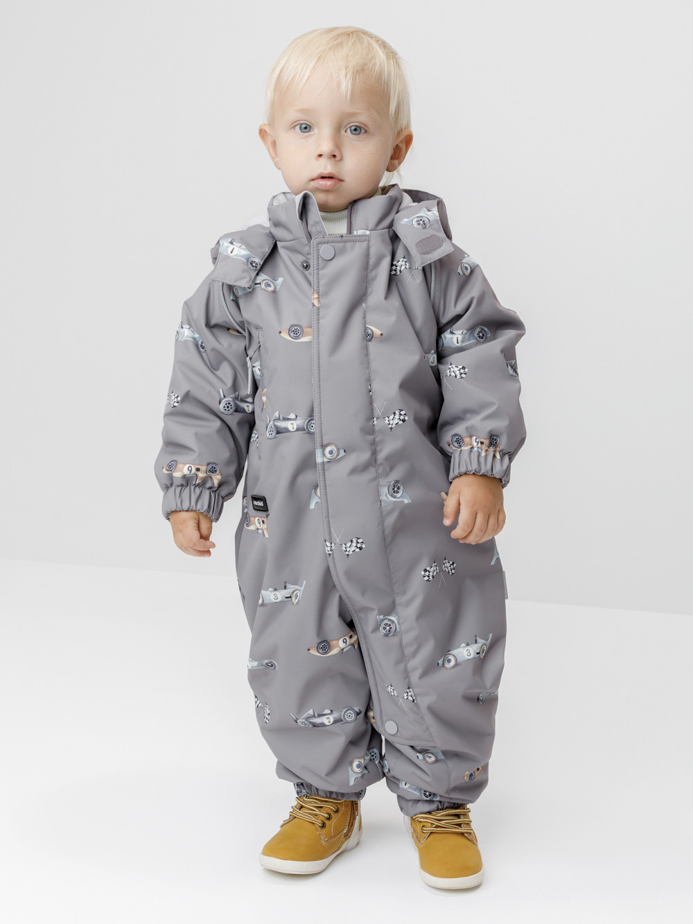 Комбинезоны утепленные для мальчика, артикул: ВК 60085/н/76 Ал, цвет: кофейный