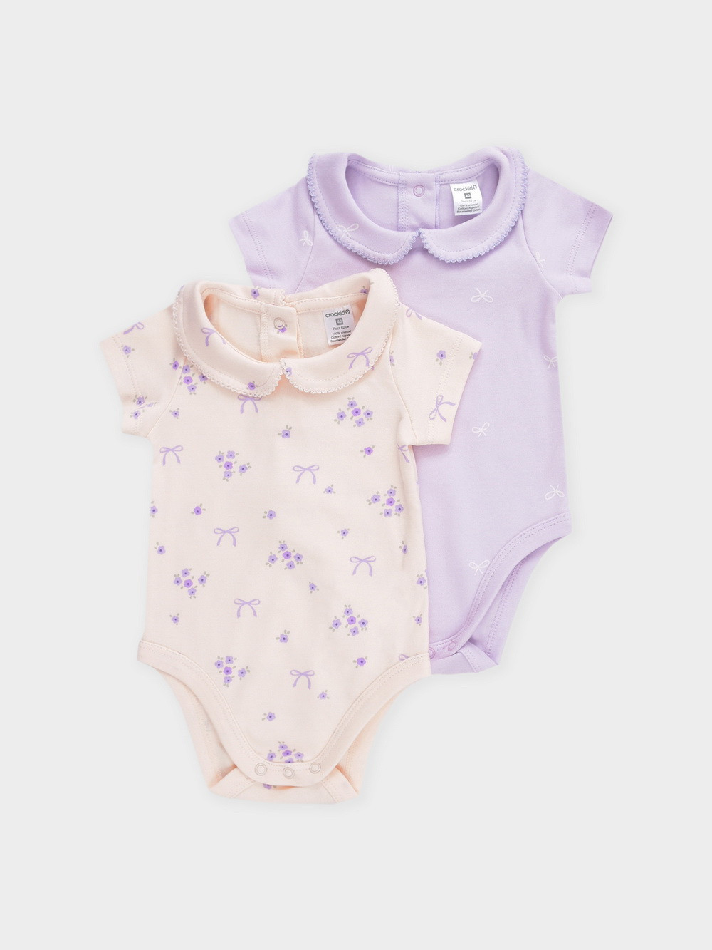 Боди для новорожденных, артикул: К 6540-2уп, цвет: фиолетовый