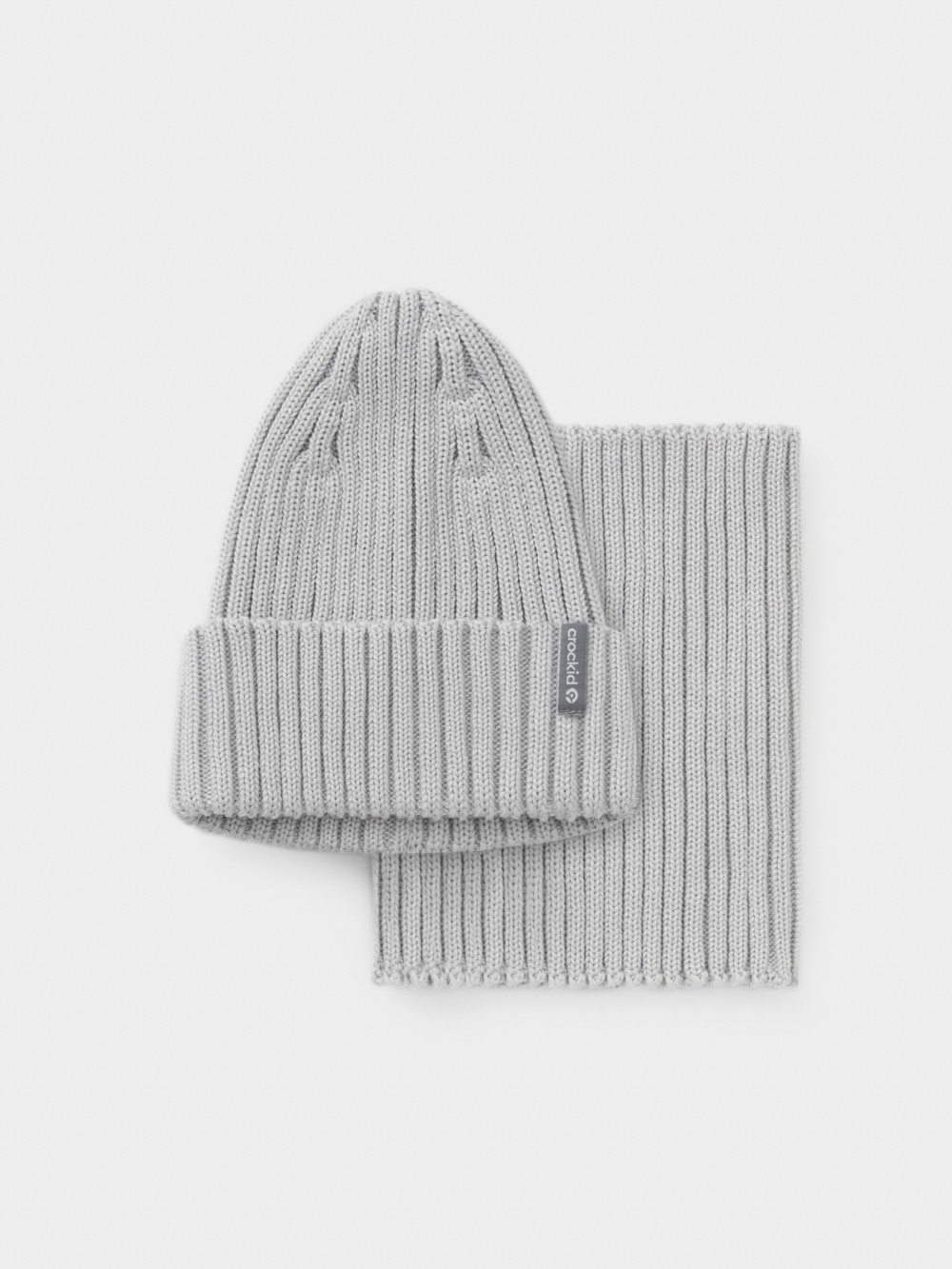 Комплект вязаный для девочки, артикул: КВ 22021, цвет: серый