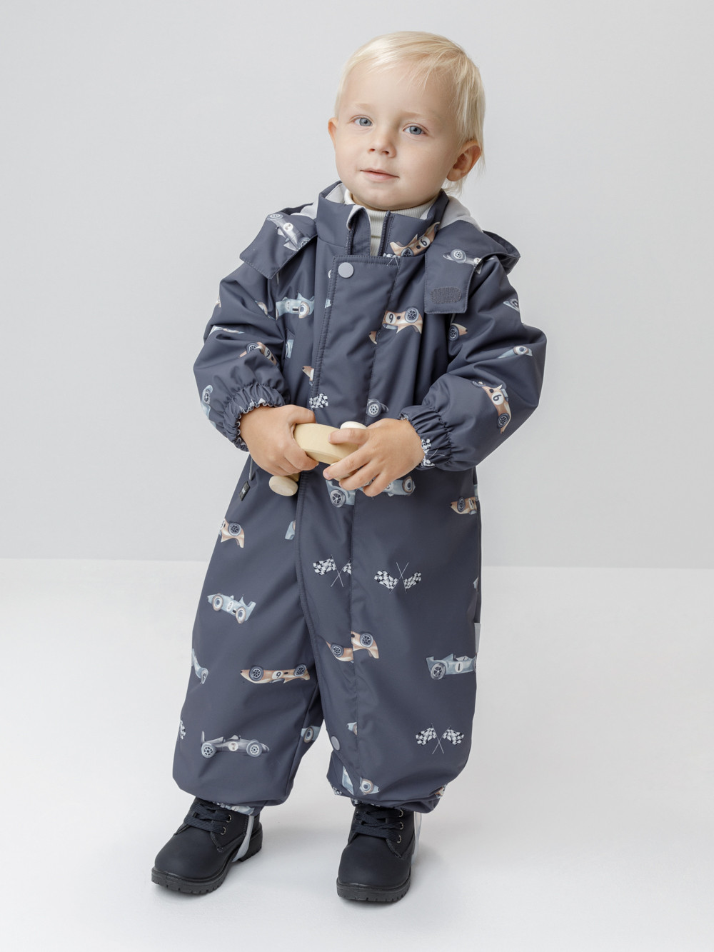 Комбинезоны утепленные для мальчика, артикул: ВК 60085/н/77 Ал, цвет: темно-серый
