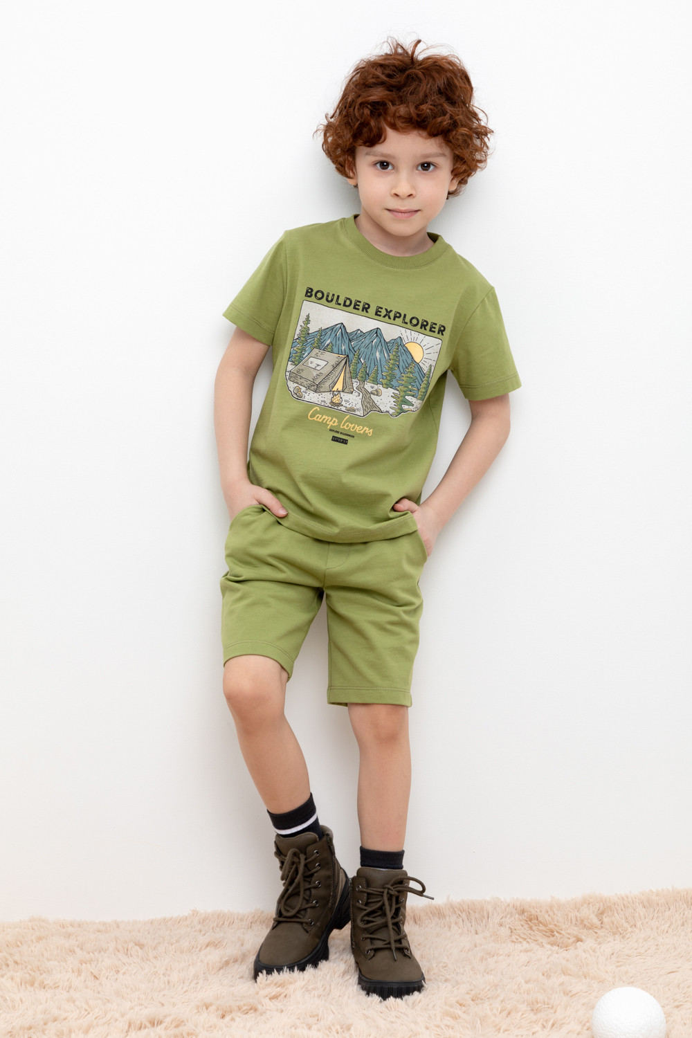 Шорты для мальчика, артикул: КР 400604, цвет: зеленый