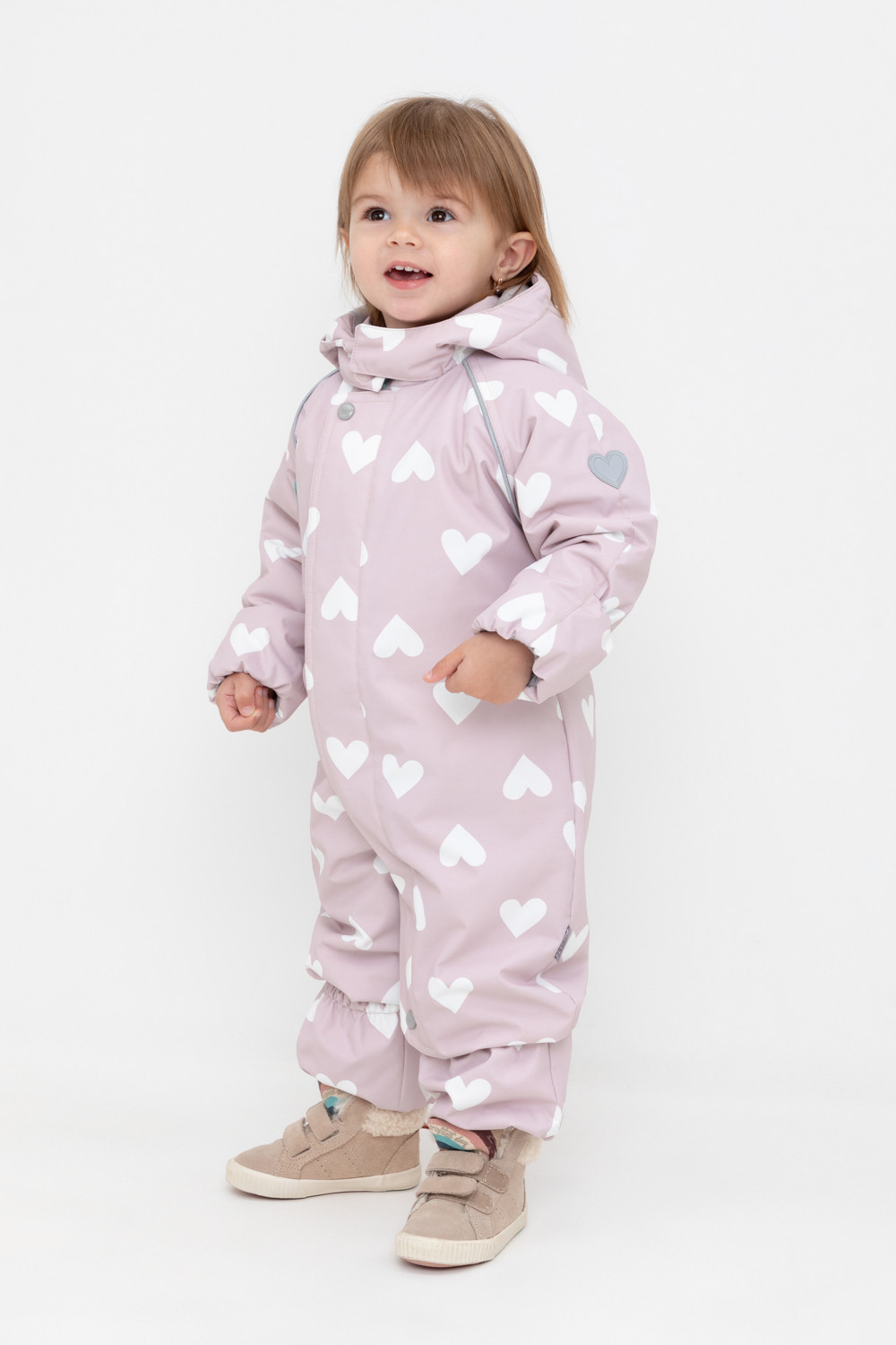 Комбинезоны утепленные для девочки, артикул: ВКП 60085/н/27 УЗГ, цвет: розовый