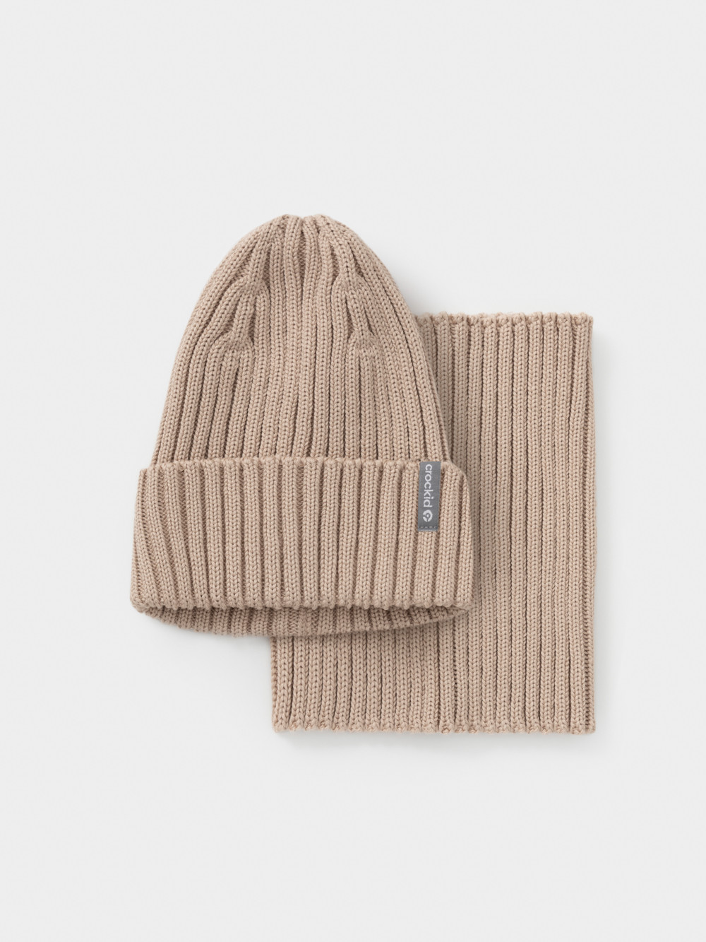 Комплект вязаный для мальчика, артикул: КВ 22021, цвет: бежевый