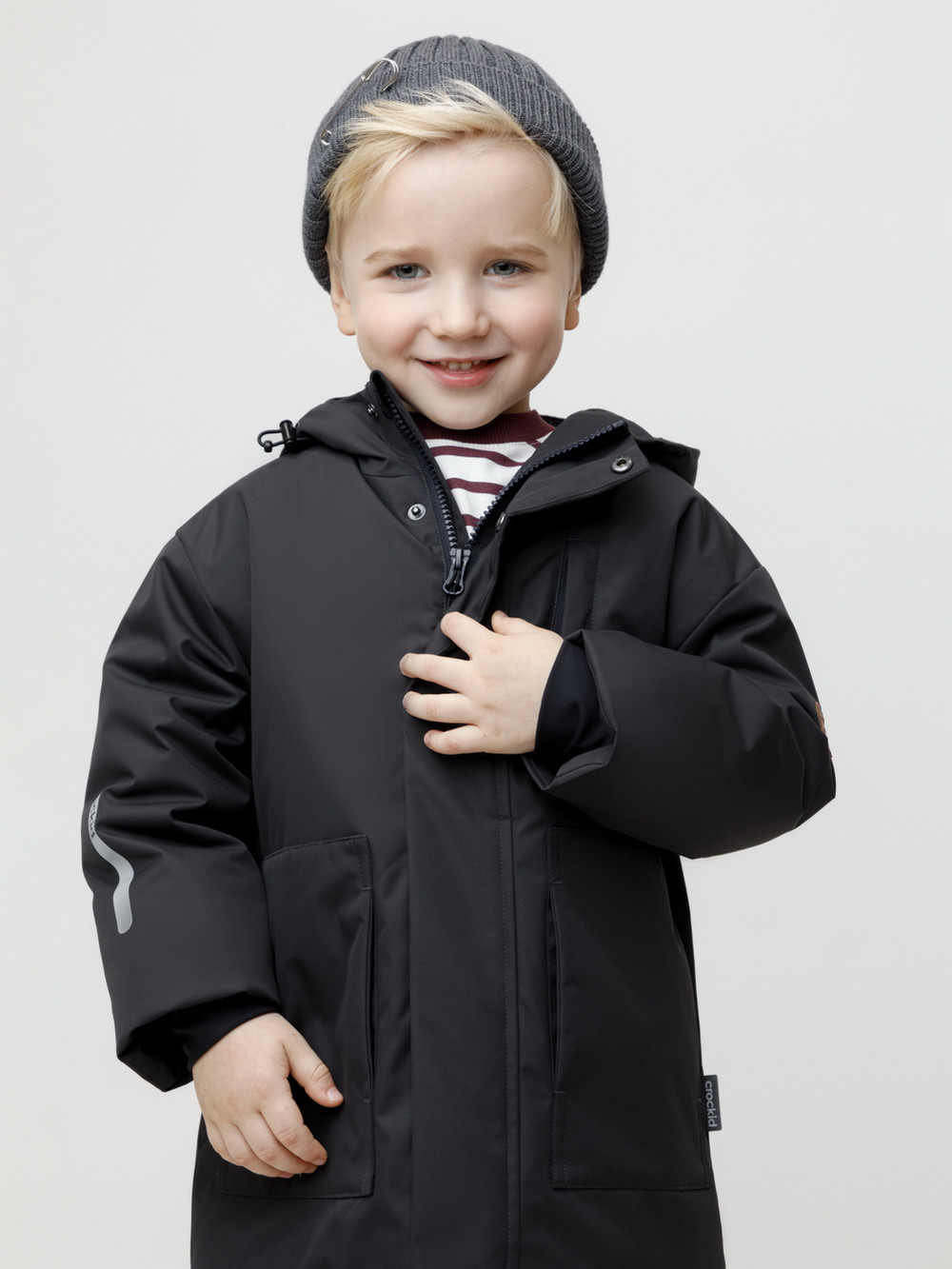 Куртки для мальчика, артикул: ВК 30165/3 ГР (128-152), цвет: темно-серый
