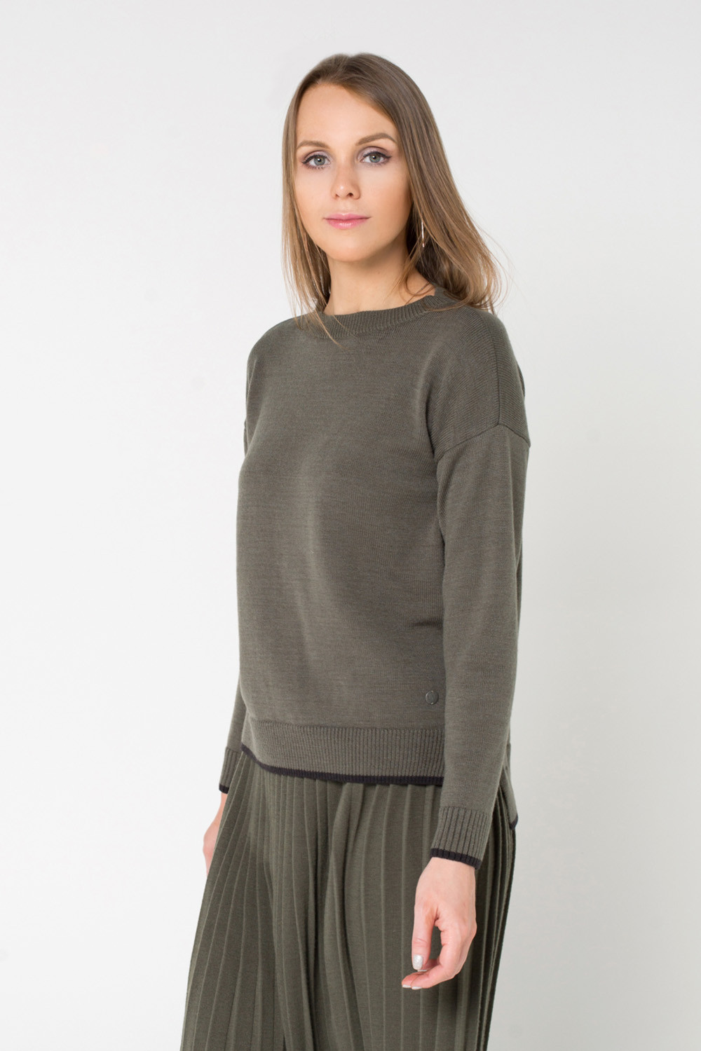 Джемперы женские для мам, артикул: ЕВ 349/1ш, цвет: зеленый