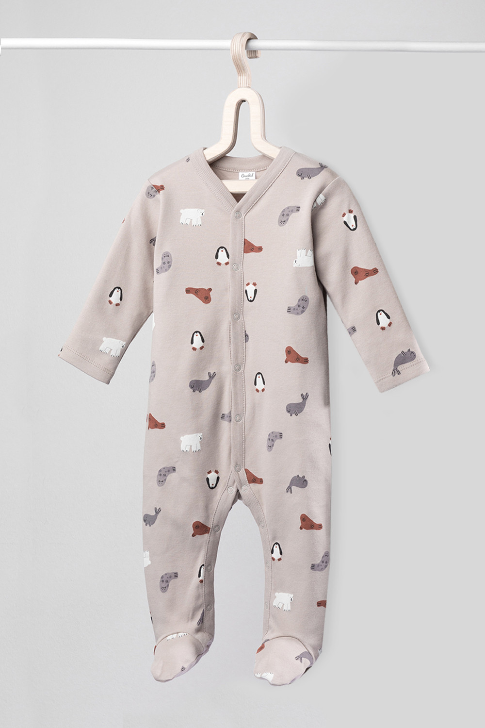 Комбинезон для новорожденных, артикул: К 6025, цвет: бежевый