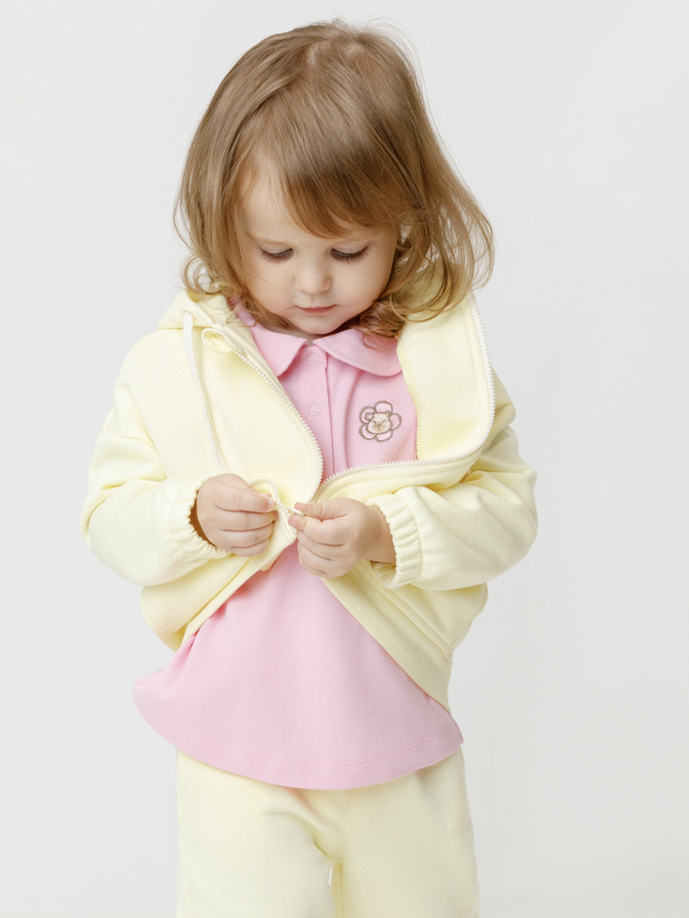 Толстовка для девочки, артикул: КР 302988, цвет: желтый