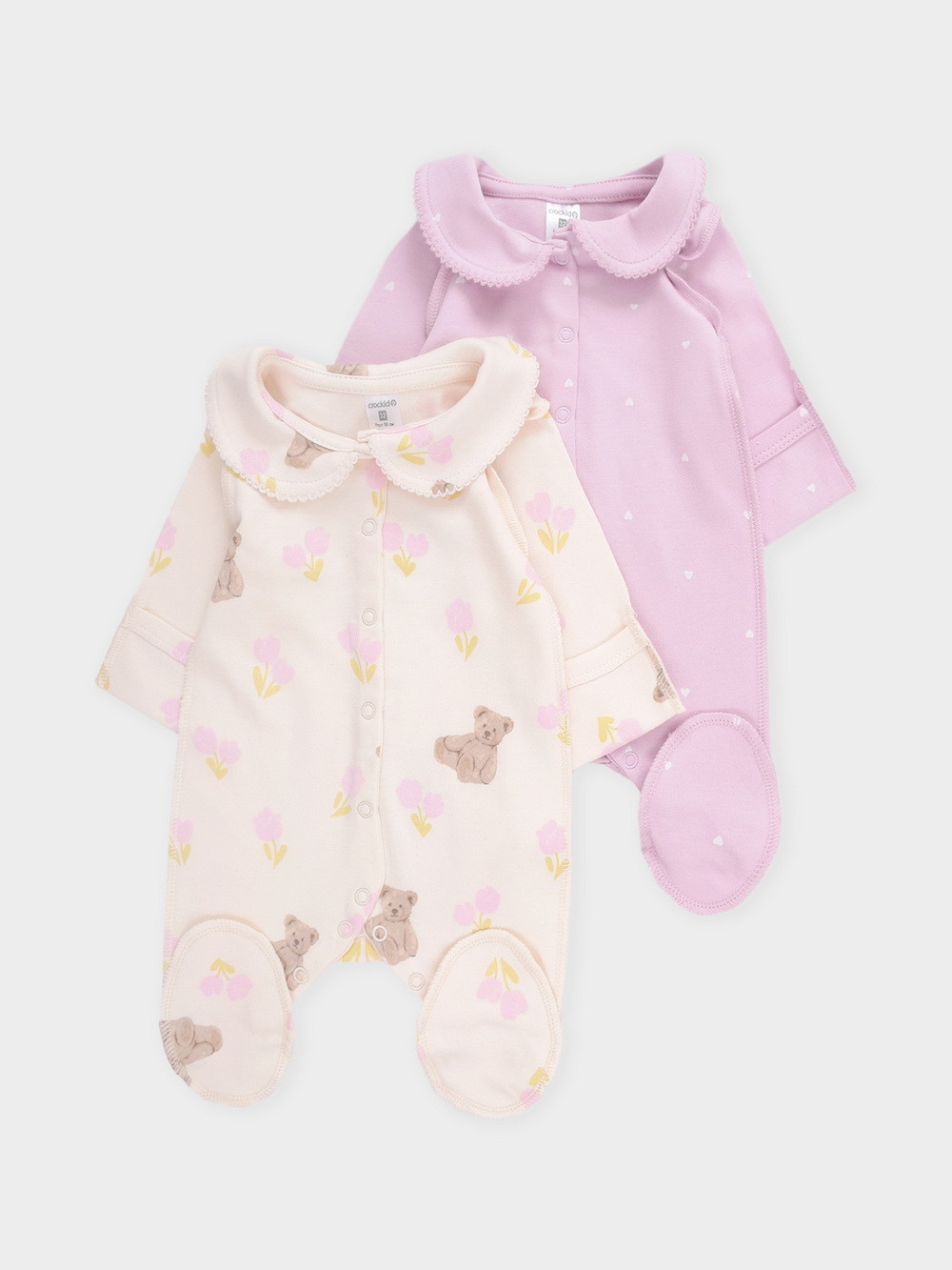 Комбинезон для новорожденных, артикул: К 6538-2уп, цвет: светло-розовый