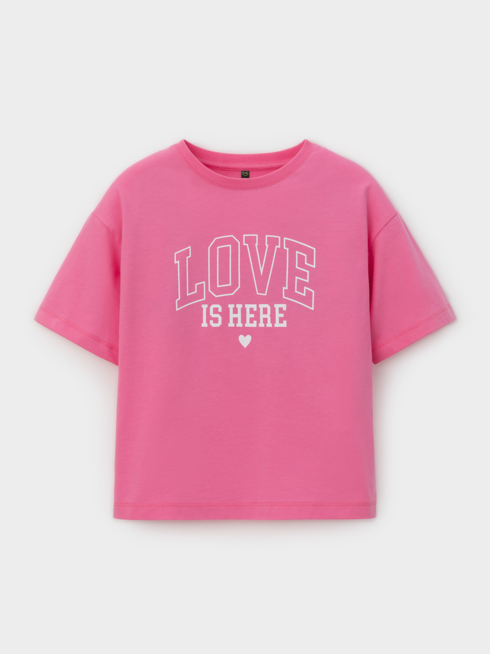 Футболка для девочки, артикул: КР 303016, цвет: ярко-розовый