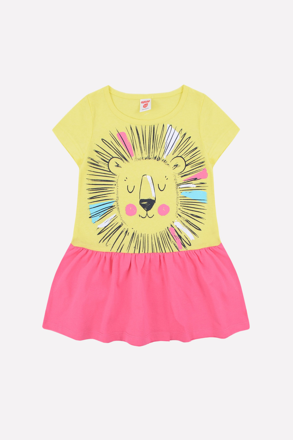 Платье для девочки, артикул: К 5597, цвет: бледно-желтый2