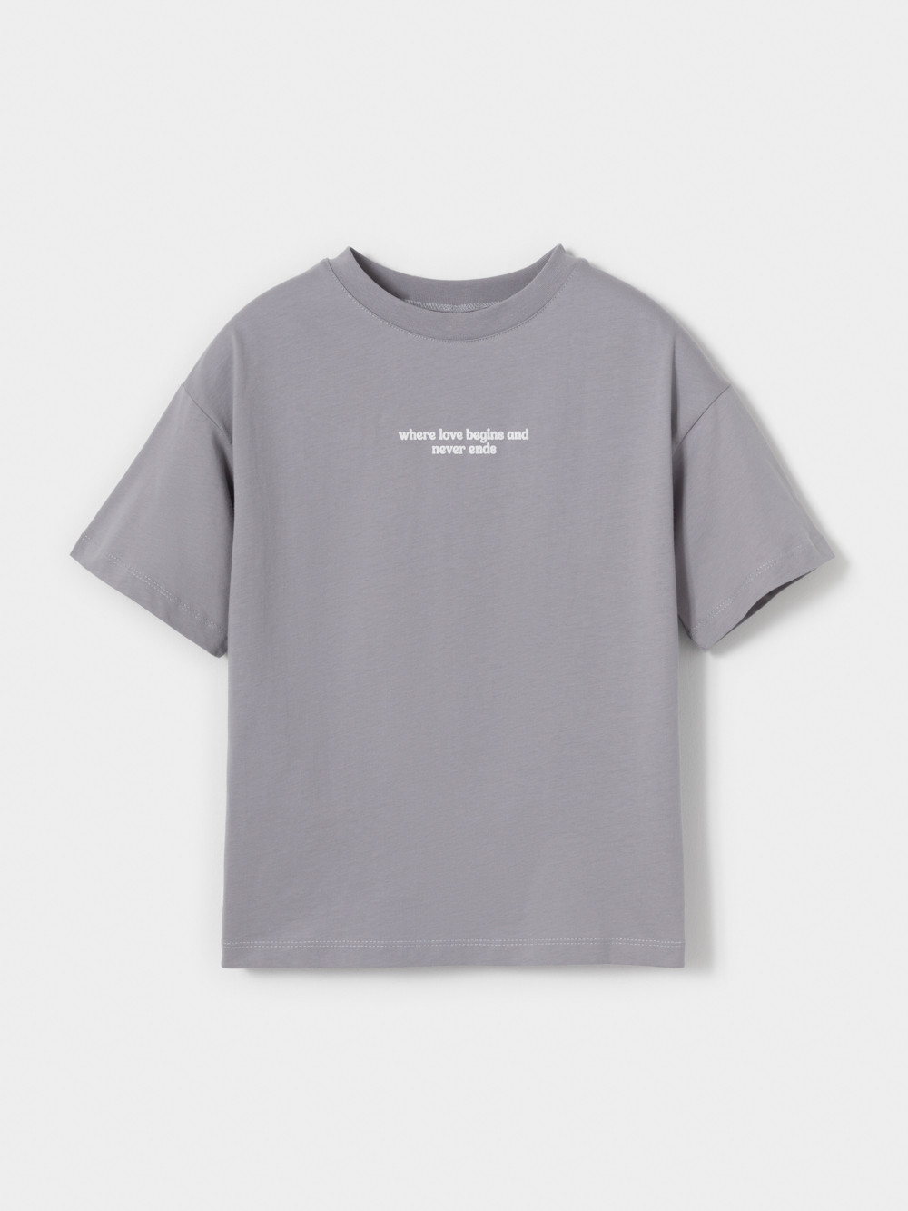 Футболка для девочки, артикул: МП 303090, цвет: серый