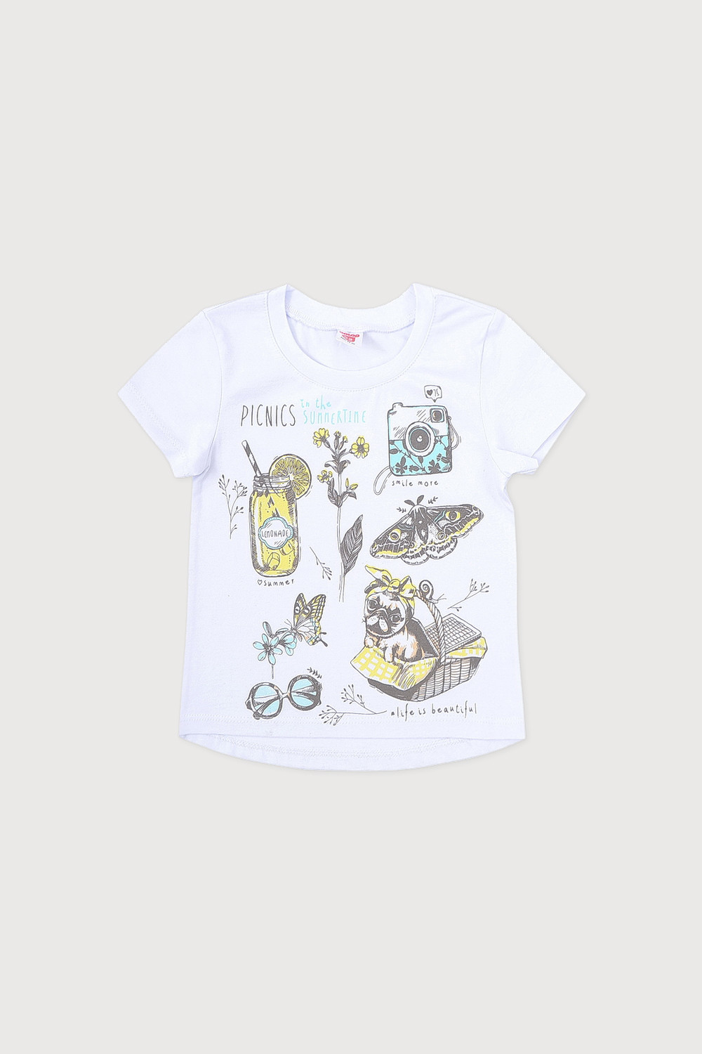 Футболка для девочки, артикул: К 301593, цвет: белый