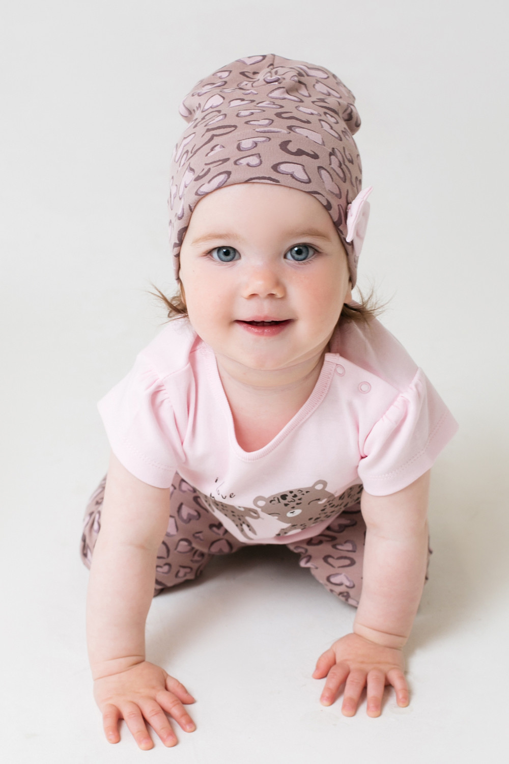 Шапочка ясельная для новорожденных, артикул: К 8143, цвет: бежевый