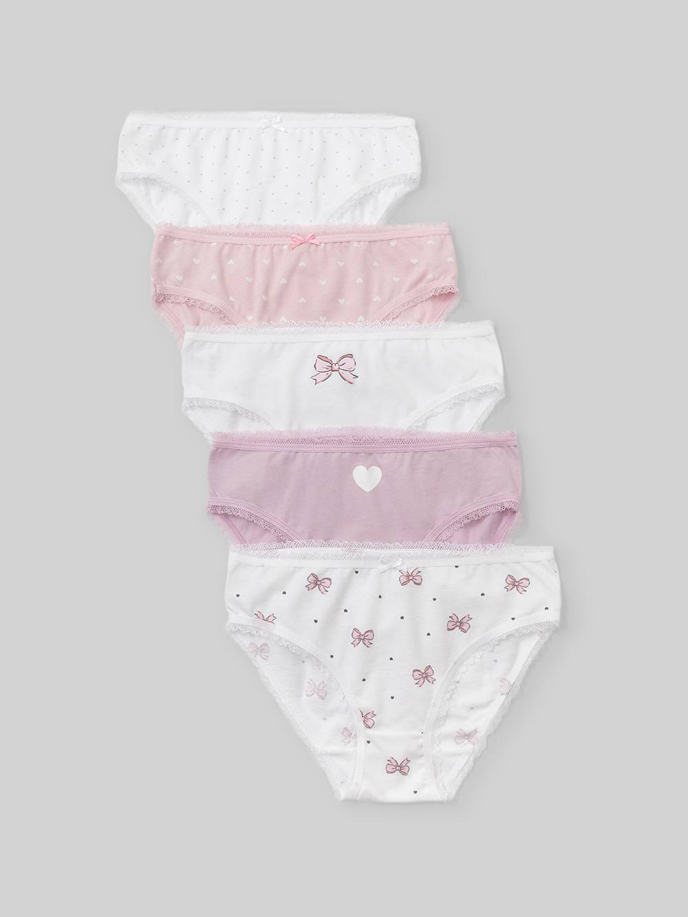 Трусы для девочки, артикул: МП 1931-5уп, цвет: белый