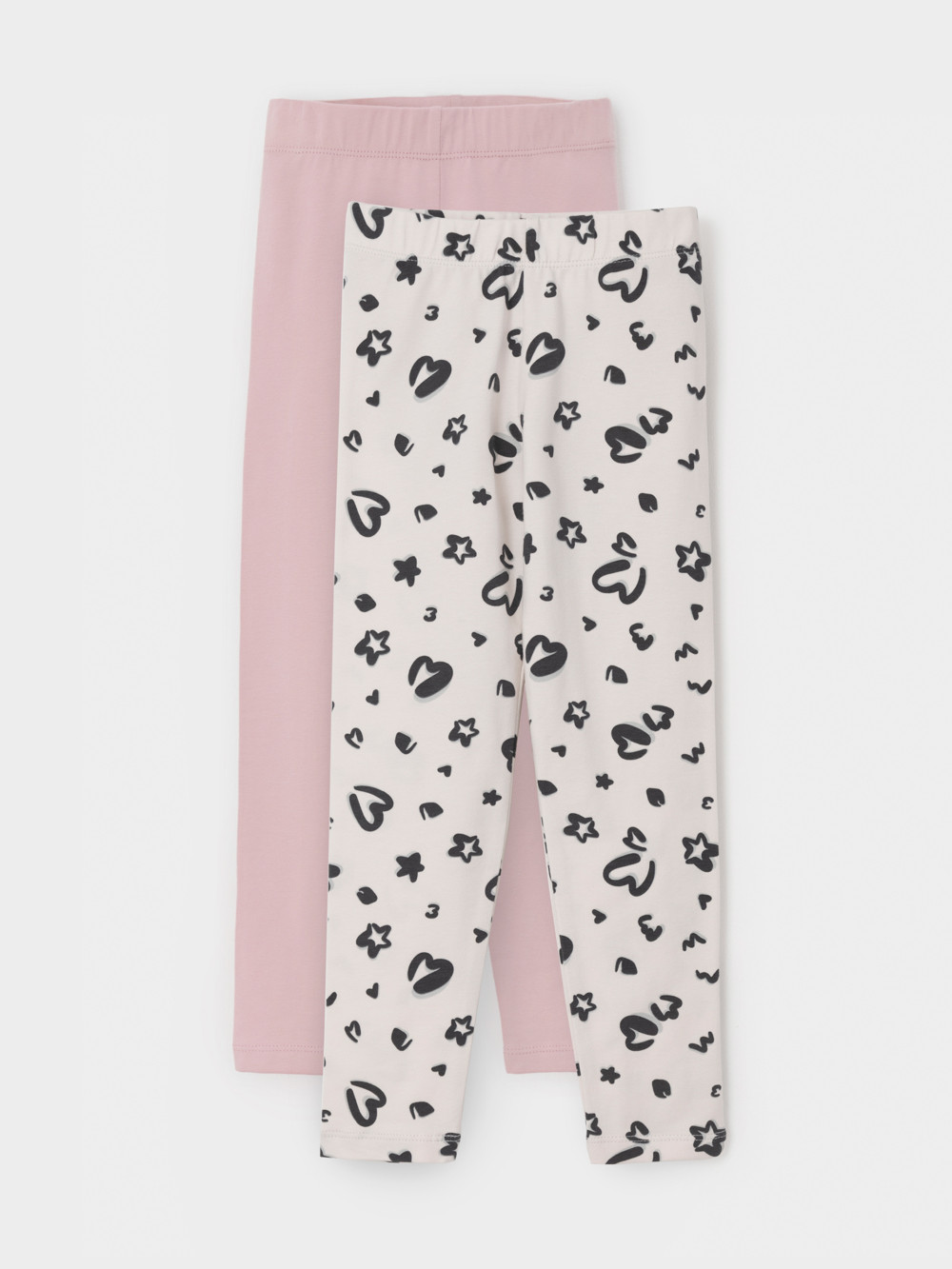 Лосины для девочки, артикул: МП 4074-2уп, цвет: светло-бежевый