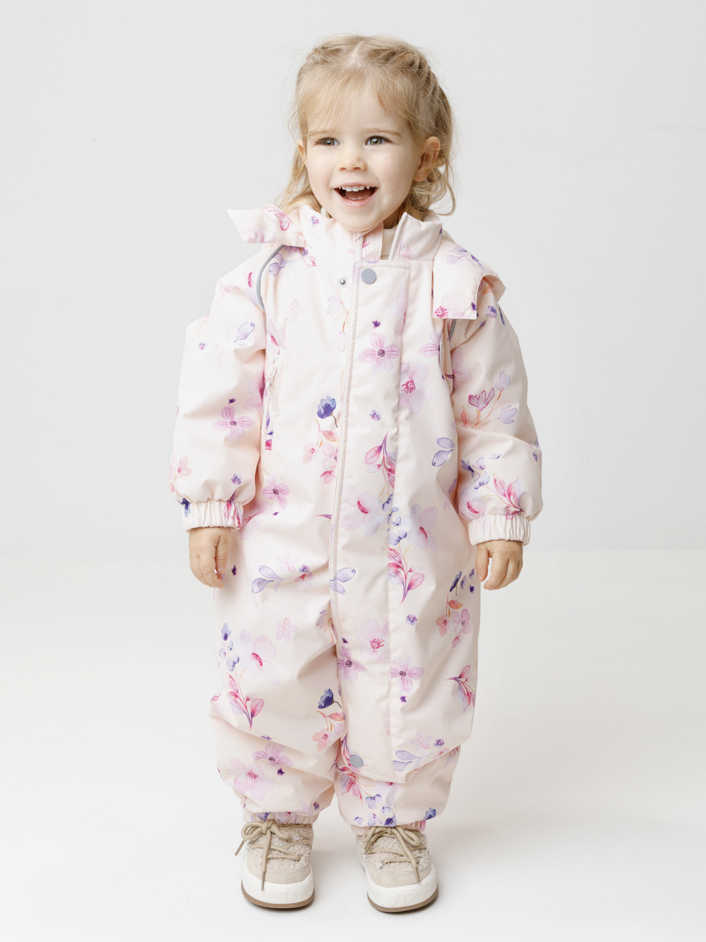 Комбинезоны утепленные для девочки, артикул: ВК 60085/н/66 Ал, цвет: светло-розовый