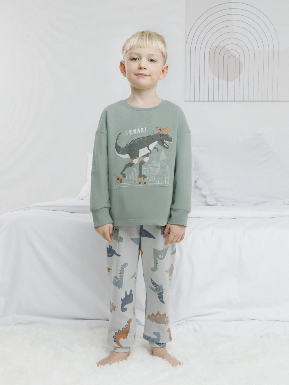 Пижама для мальчика, артикул: К 1567, цвет: минт
