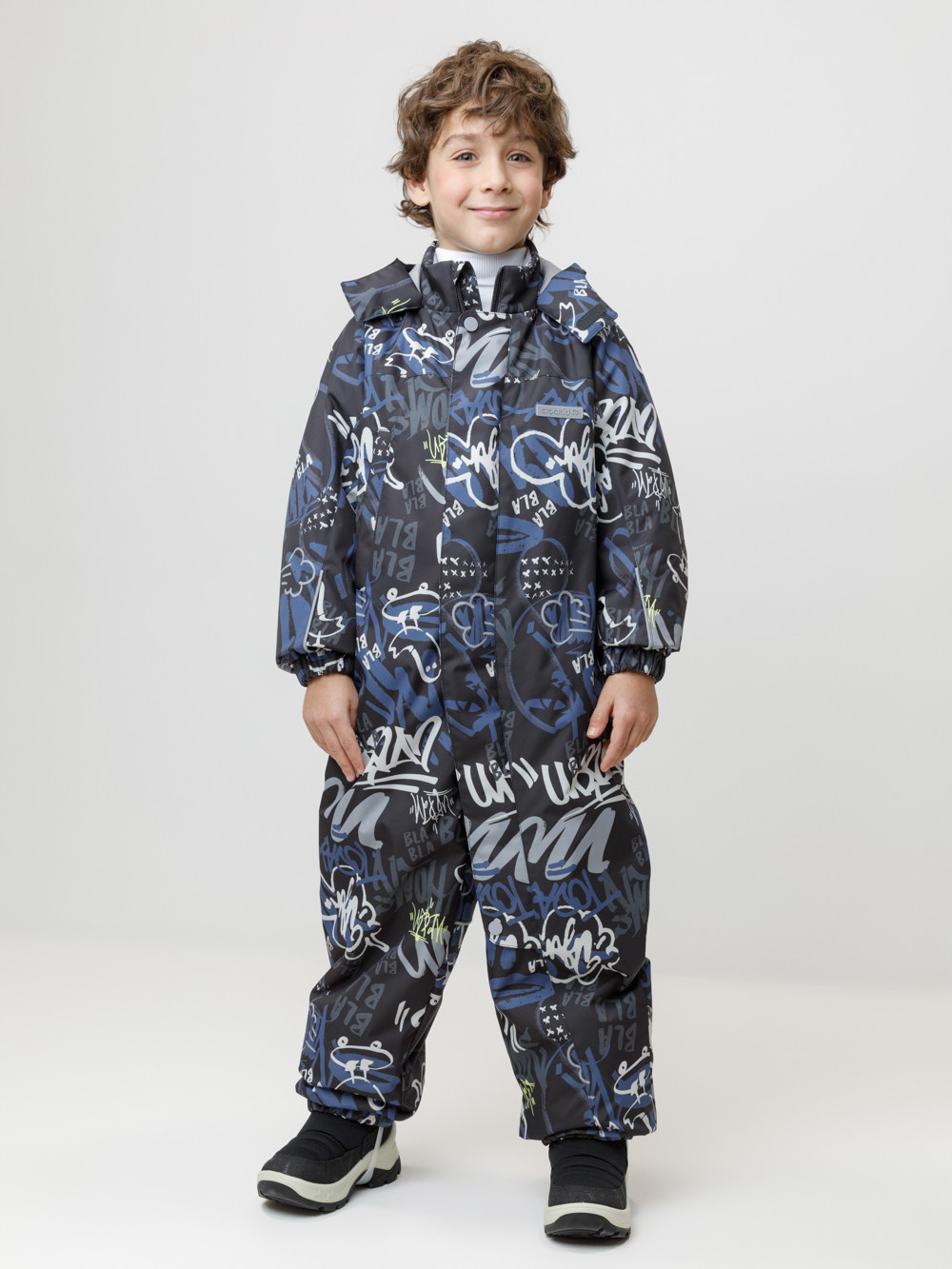 Комбинезоны утепленные для мальчика, артикул: ВК 60069/н/9 УЗГ, цвет: темно-серый