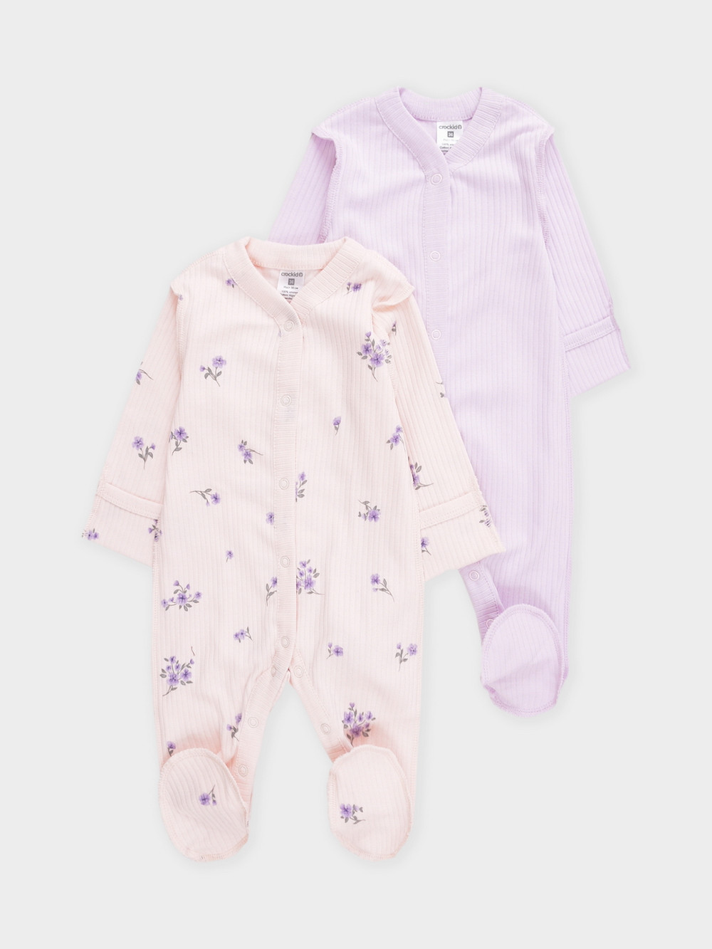 Комбинезон для новорожденных, артикул: К 6523-2уп, цвет: фиолетовый