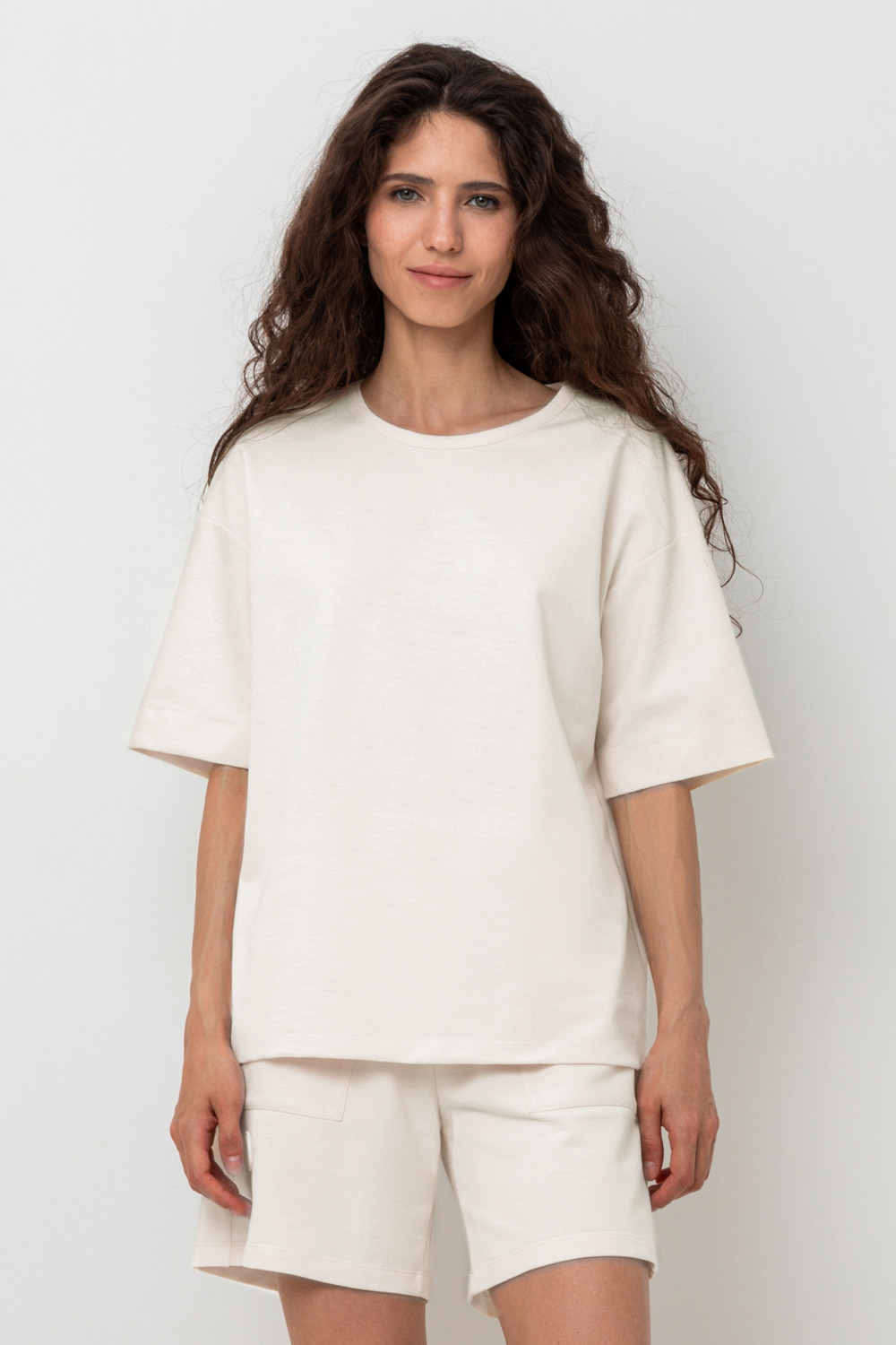 Футболки женские для мам, артикул: ЕП 30100, цвет: бежевый