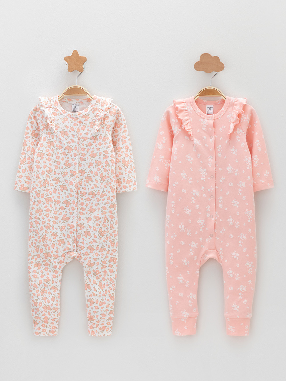 Комбинезон для новорожденных, артикул: К 6534-2уп, цвет: розовый