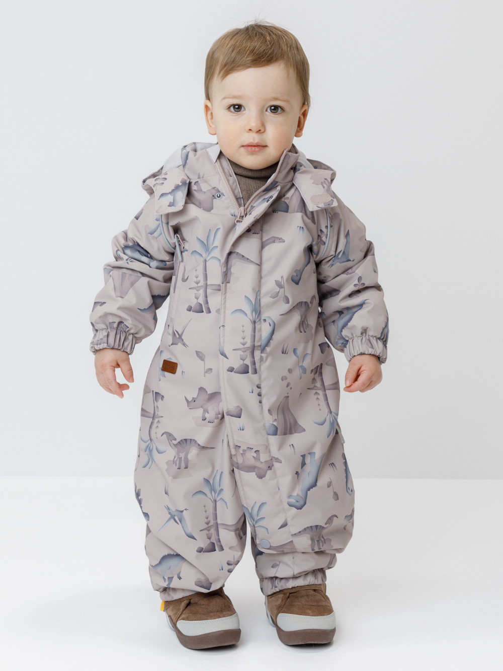 Комбинезоны утепленные для мальчика, артикул: ВК 60085/н/82 Ал, цвет: бежевый