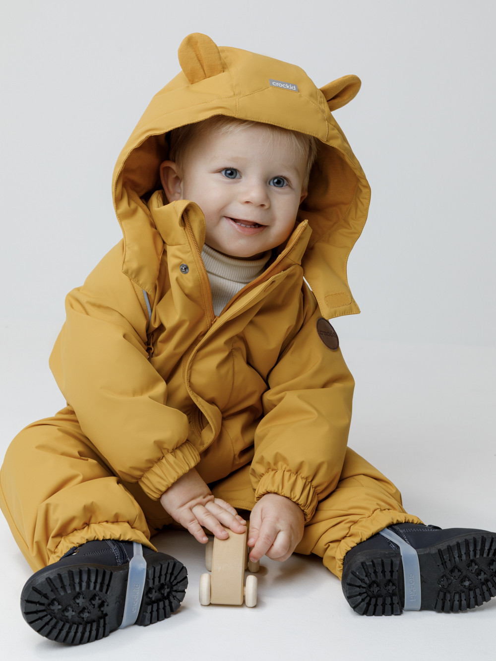 Комбинезоны утепленные для мальчика, артикул: ВК 60108/6 Ал, цвет: желтый