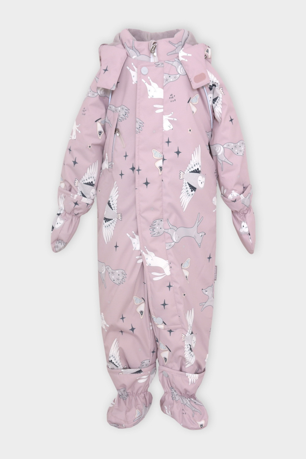 Комбинезоны утепленные для девочки, артикул: ВКП 60113/н/15 УЗГ, цвет: розовый