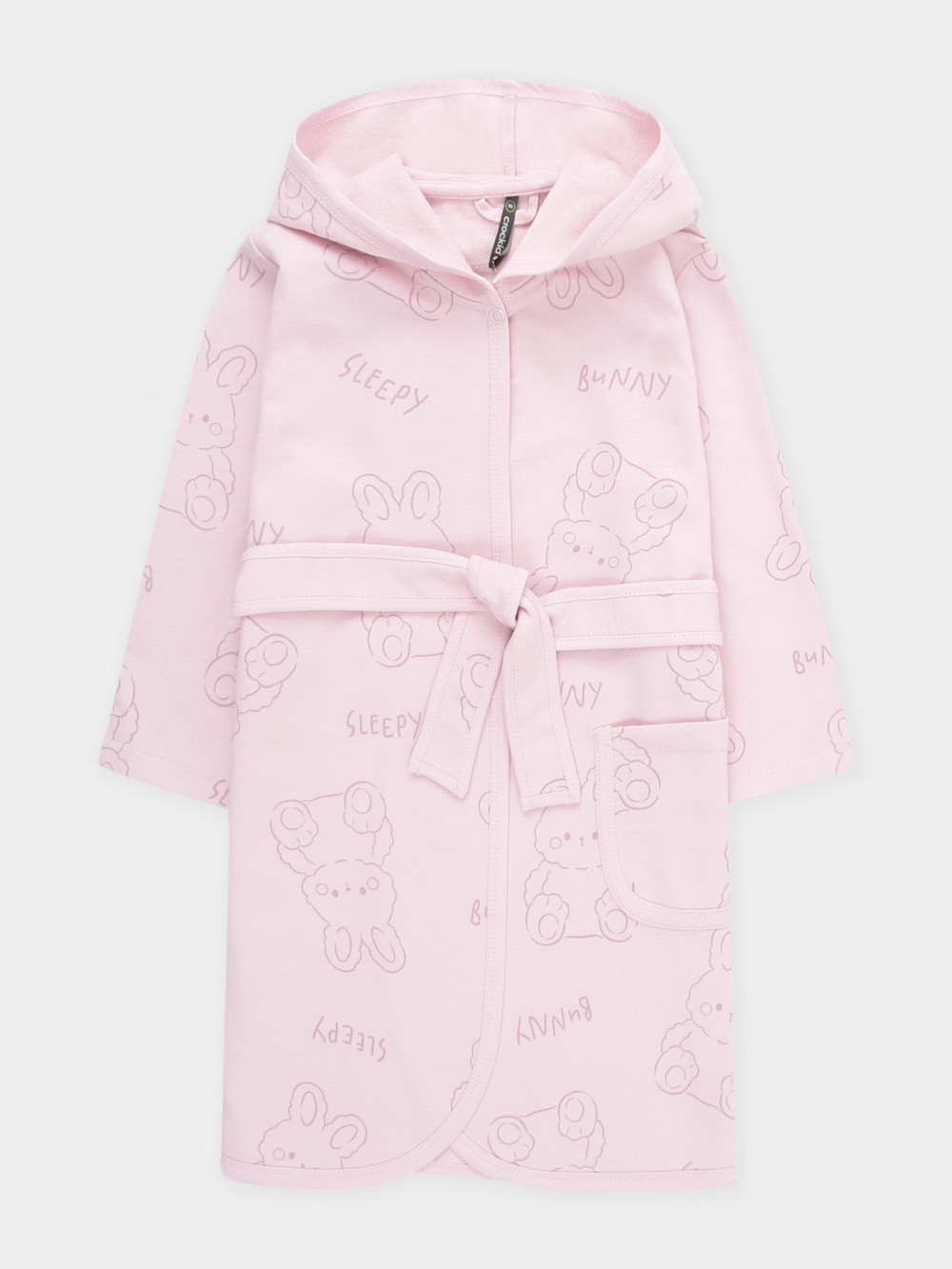 Халат для девочки, артикул: К 5763, цвет: светло-розовый
