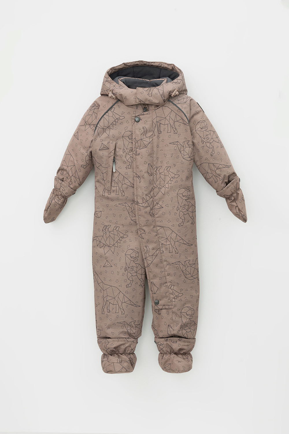 Комбинезоны утепленные для мальчика, артикул: ВКП 60041/н/16 Ал, цвет: коричневый