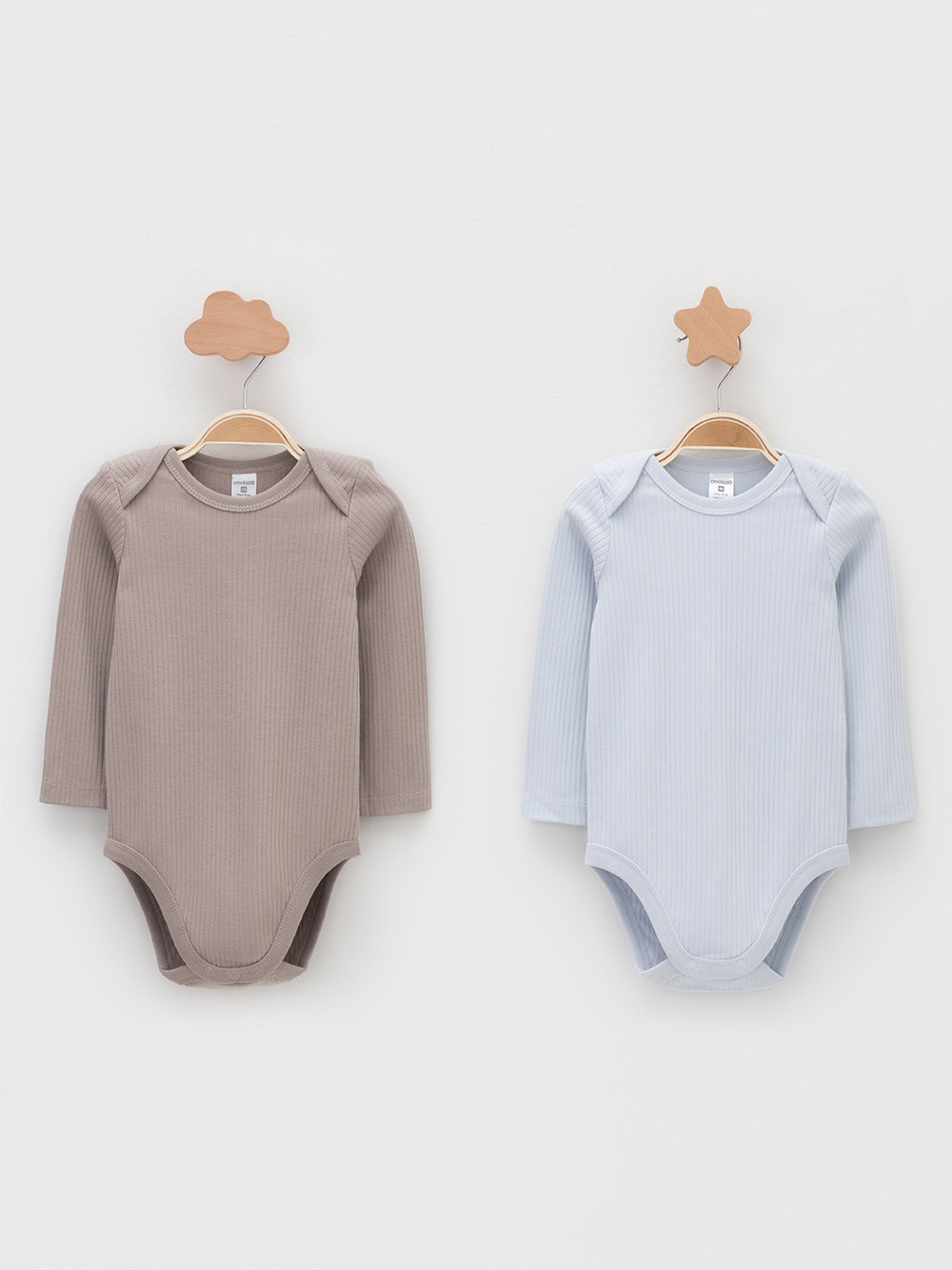 Боди для новорожденных, артикул: К 6526-2уп, цвет: кофейный