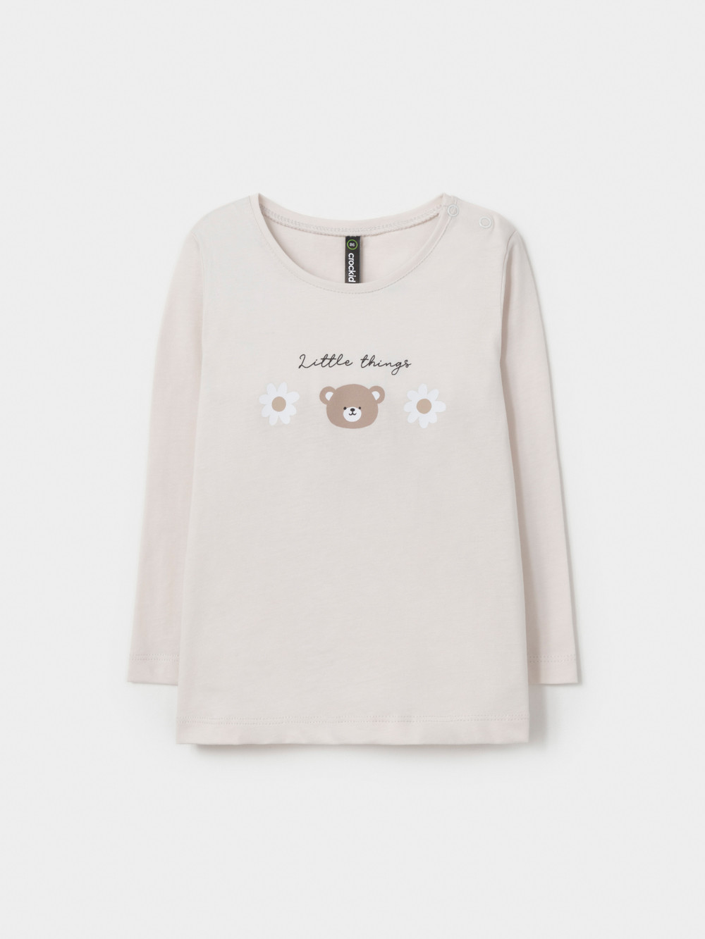 Лонгсливы для девочки, артикул: МП 303066, цвет: бежевый