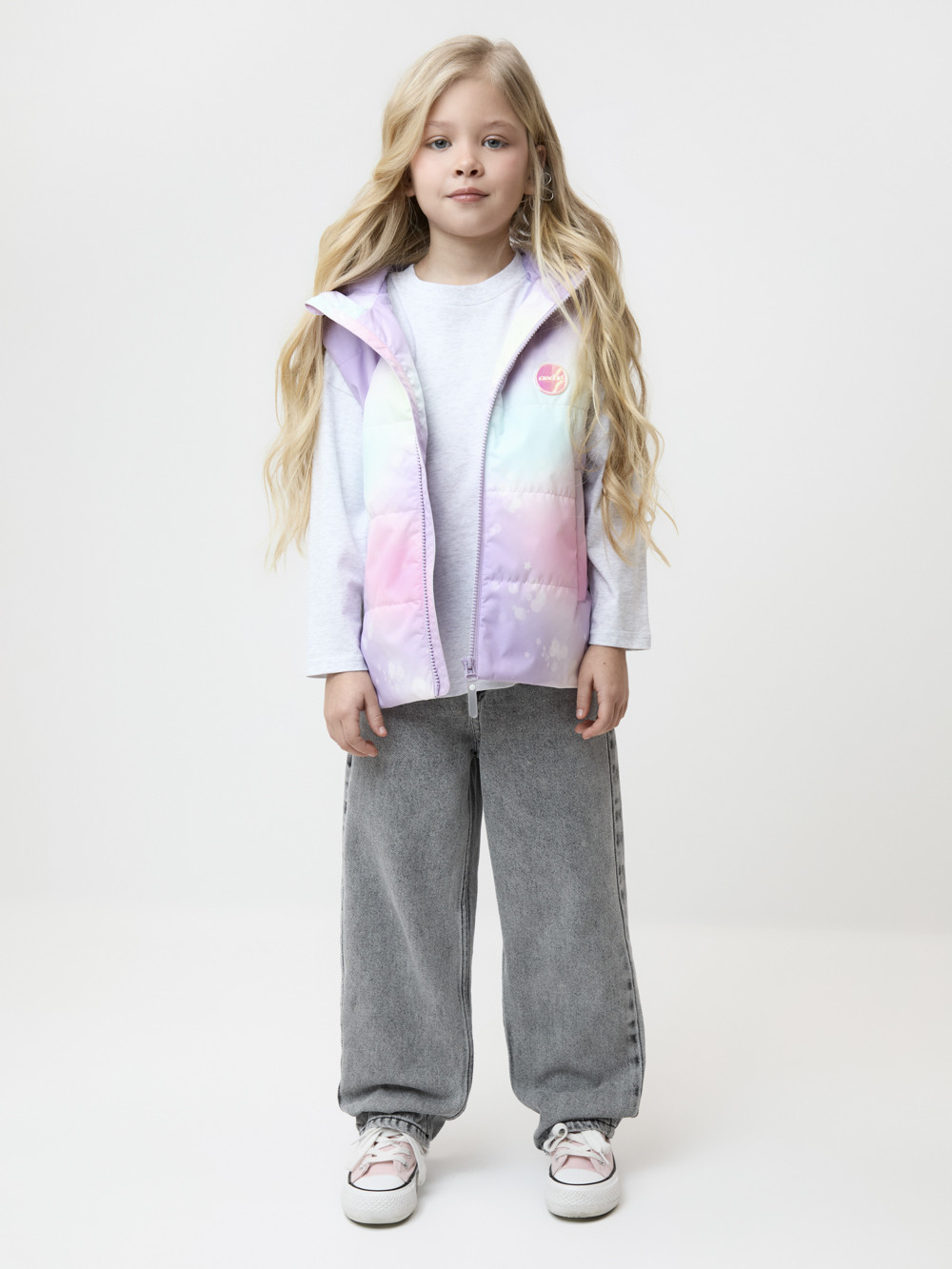 Жилет для девочки, артикул: ВК 35019/н/1 ГР (98-128), цвет: мульти
