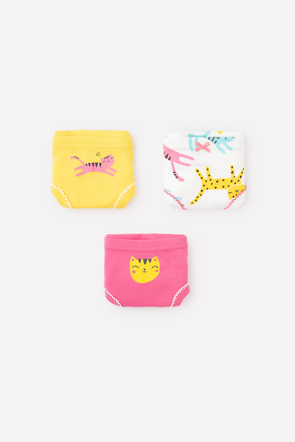 Трусы для девочки, артикул: К 1904-3уп, цвет: желтый