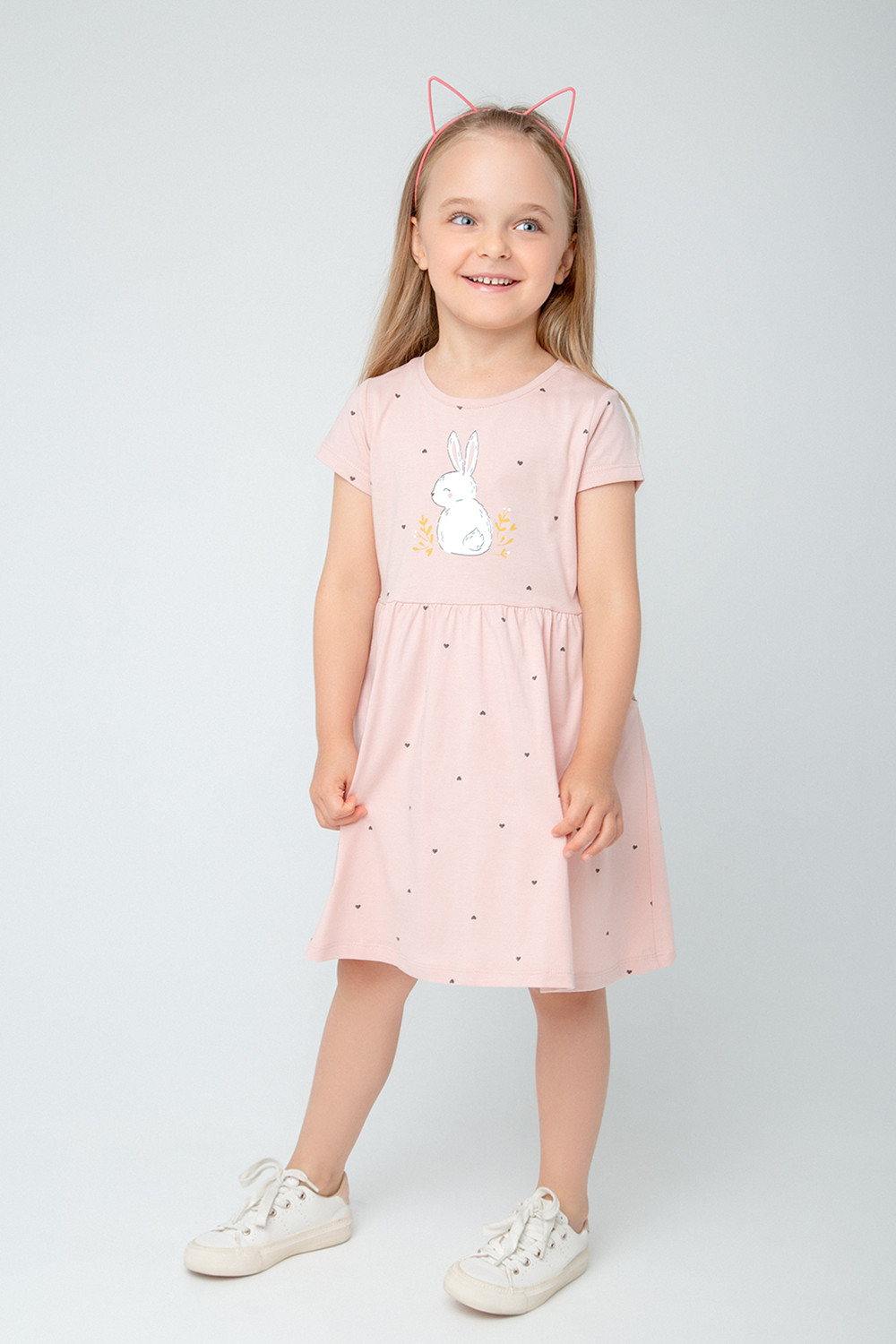 Платье для девочки, артикул: К 5754, цвет: розовый