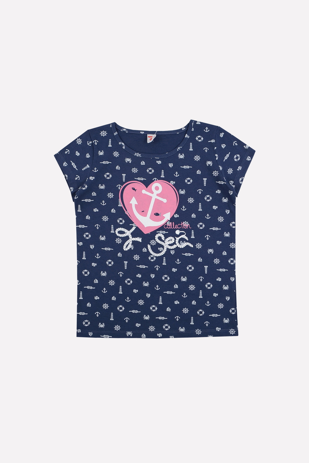 Футболка для девочки, артикул: К 300859, цвет: темно-синий
