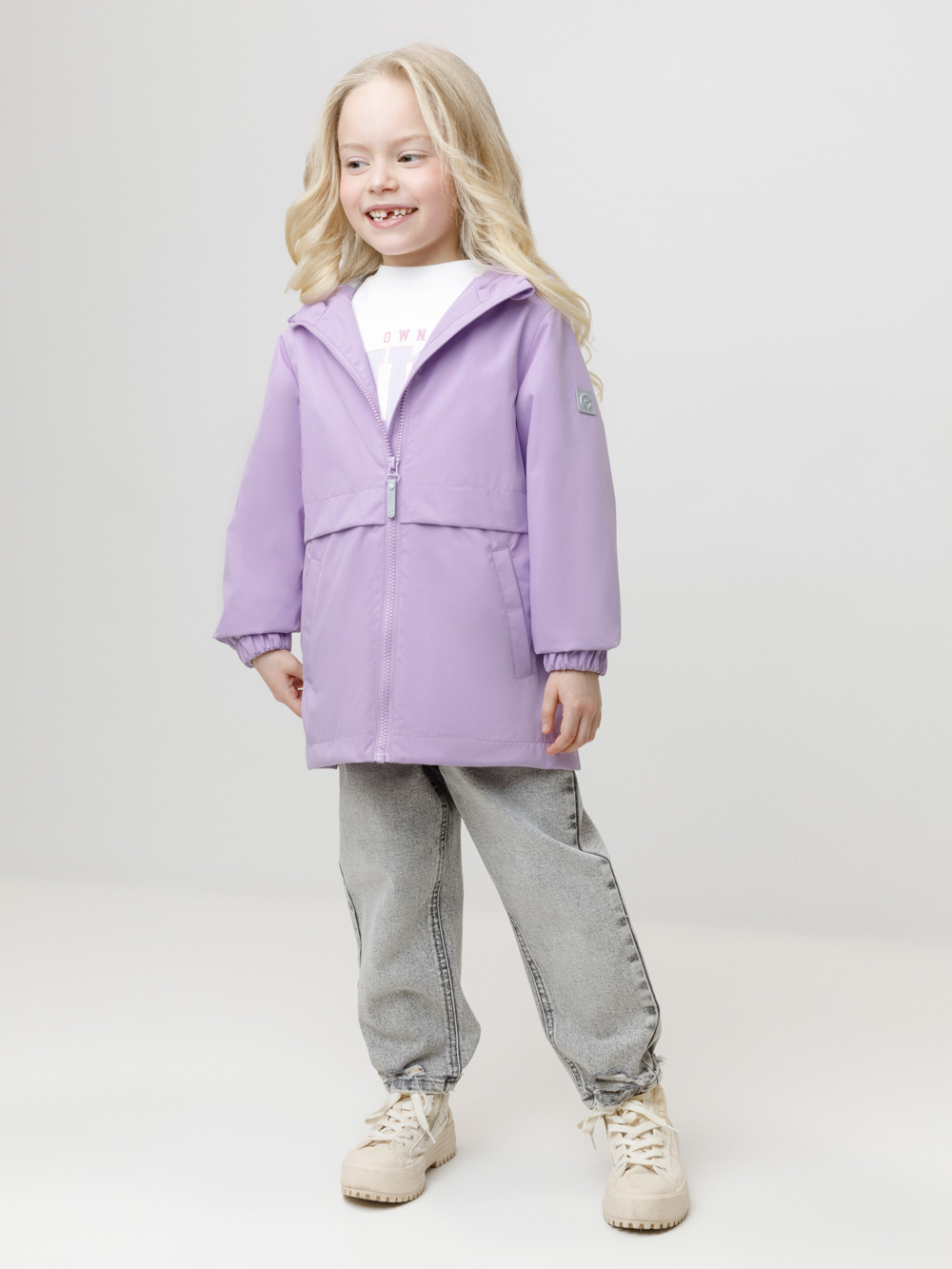 Куртка для девочки, артикул: ВК 32186/1 УЗГ, цвет: фиолетовый