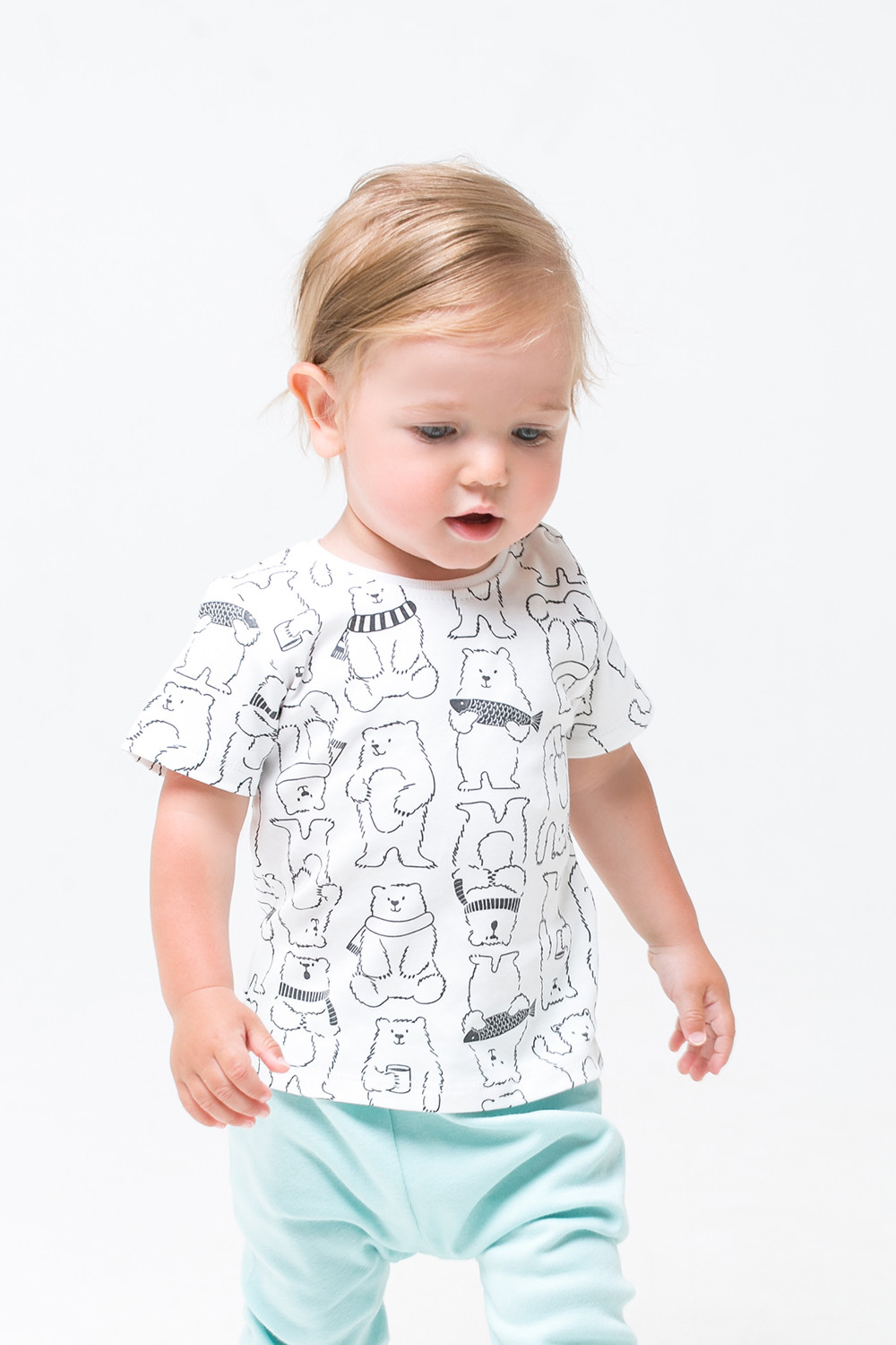 Футболка для новорожденных, артикул: К 301156, цвет: сахар