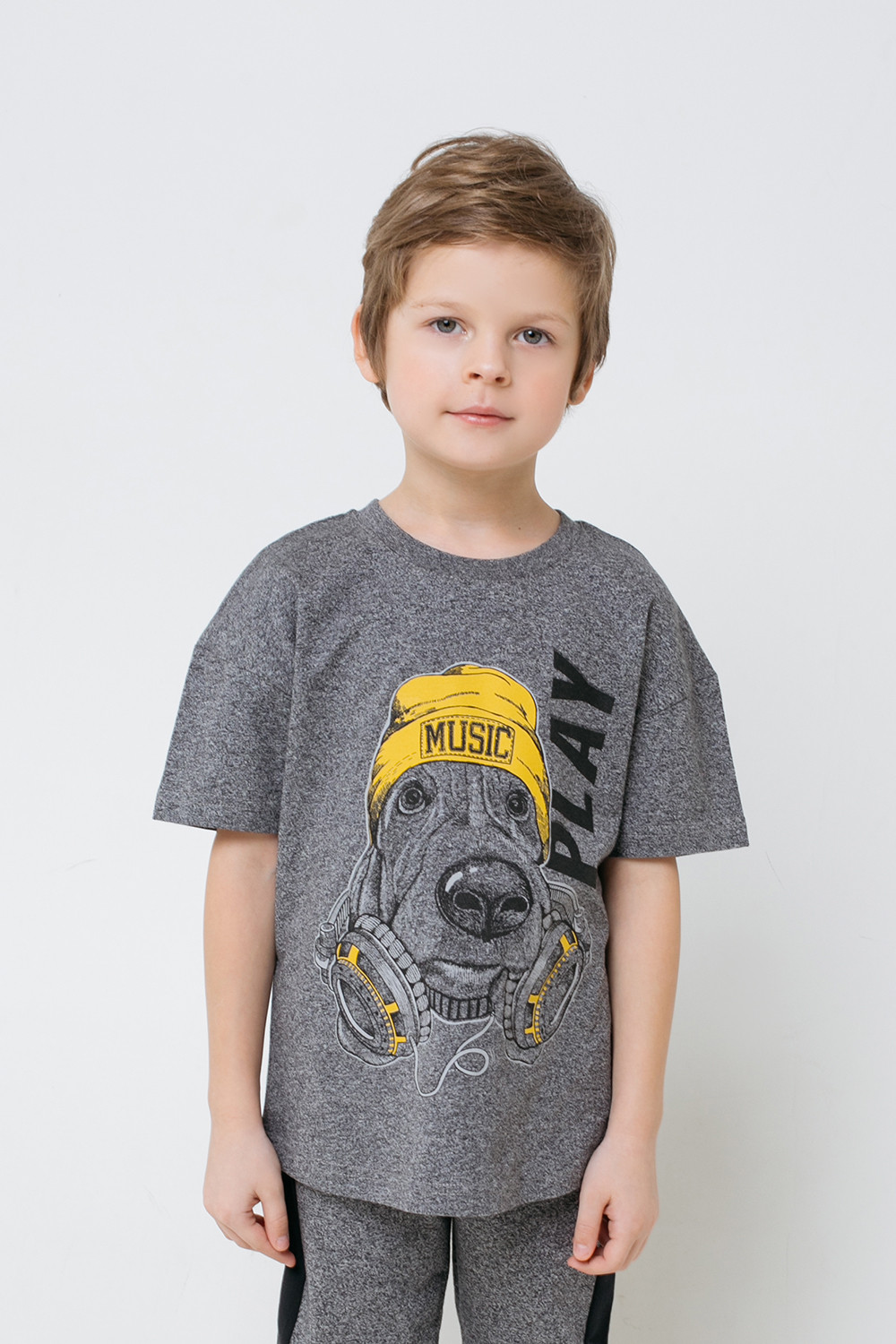Футболка для мальчика, артикул: КР 301480, цвет: серый