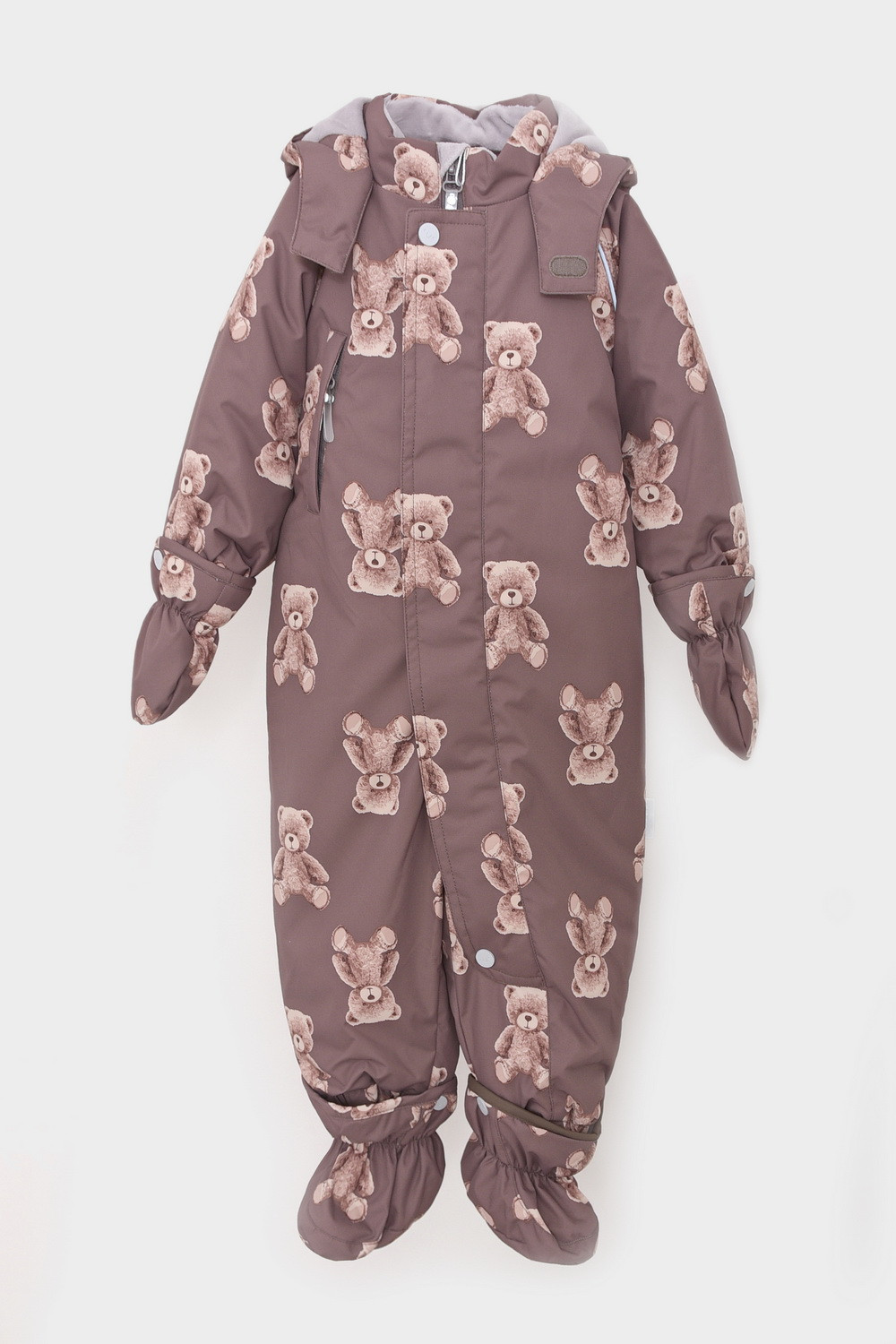 Комбинезоны утепленные для девочки, артикул: ВКП 60113/н/13 УЗГ, цвет: кофейный