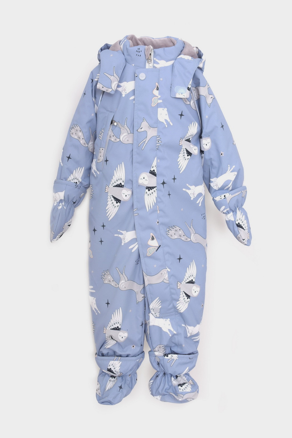 Комбинезоны утепленные для девочки, артикул: ВКП 60113/н/16 УЗГ, цвет: голубой