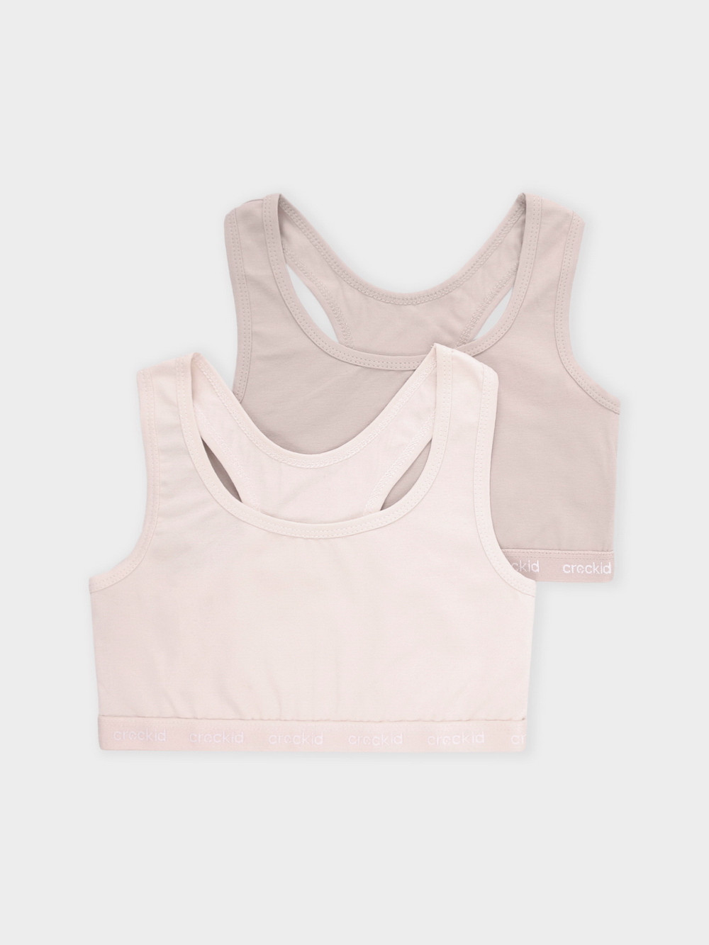 Майки для девочки, артикул: К 1198-2уп, цвет: кофейный