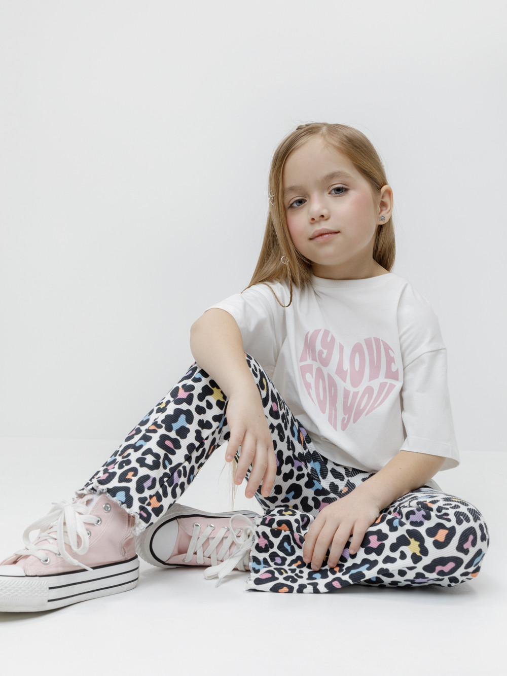 Брюки для девочки, артикул: КР 400936, цвет: сахар