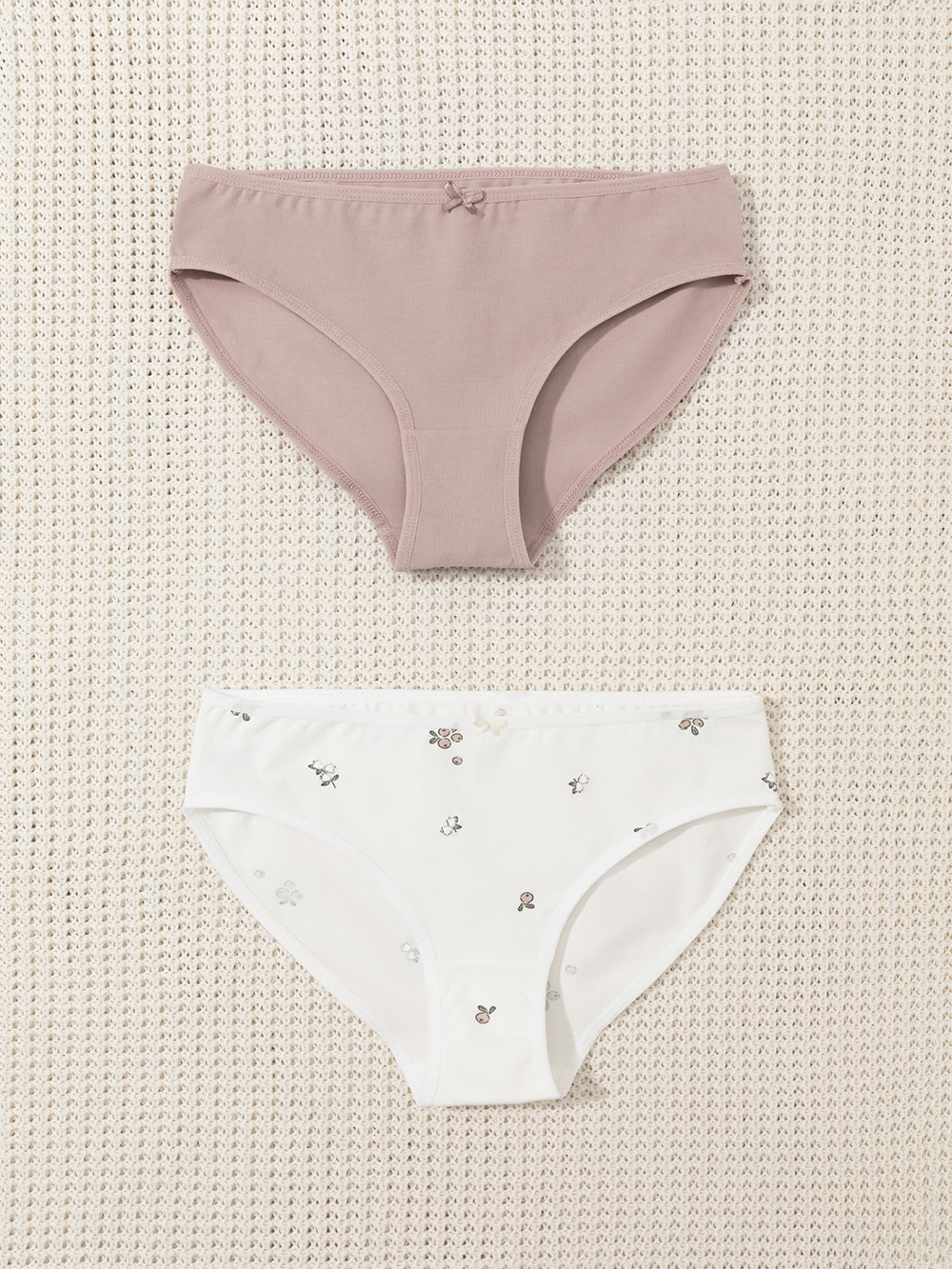 Трусы для девочки, артикул: К 1972-2уп, цвет: кофейный