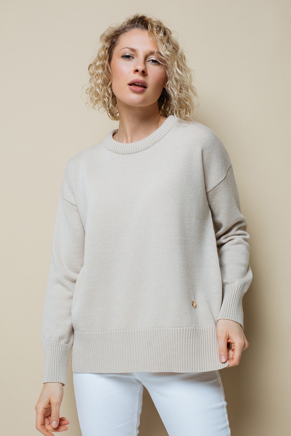 Джемперы женские для мам, артикул: ЕВ 30004/ш, цвет: сливки2