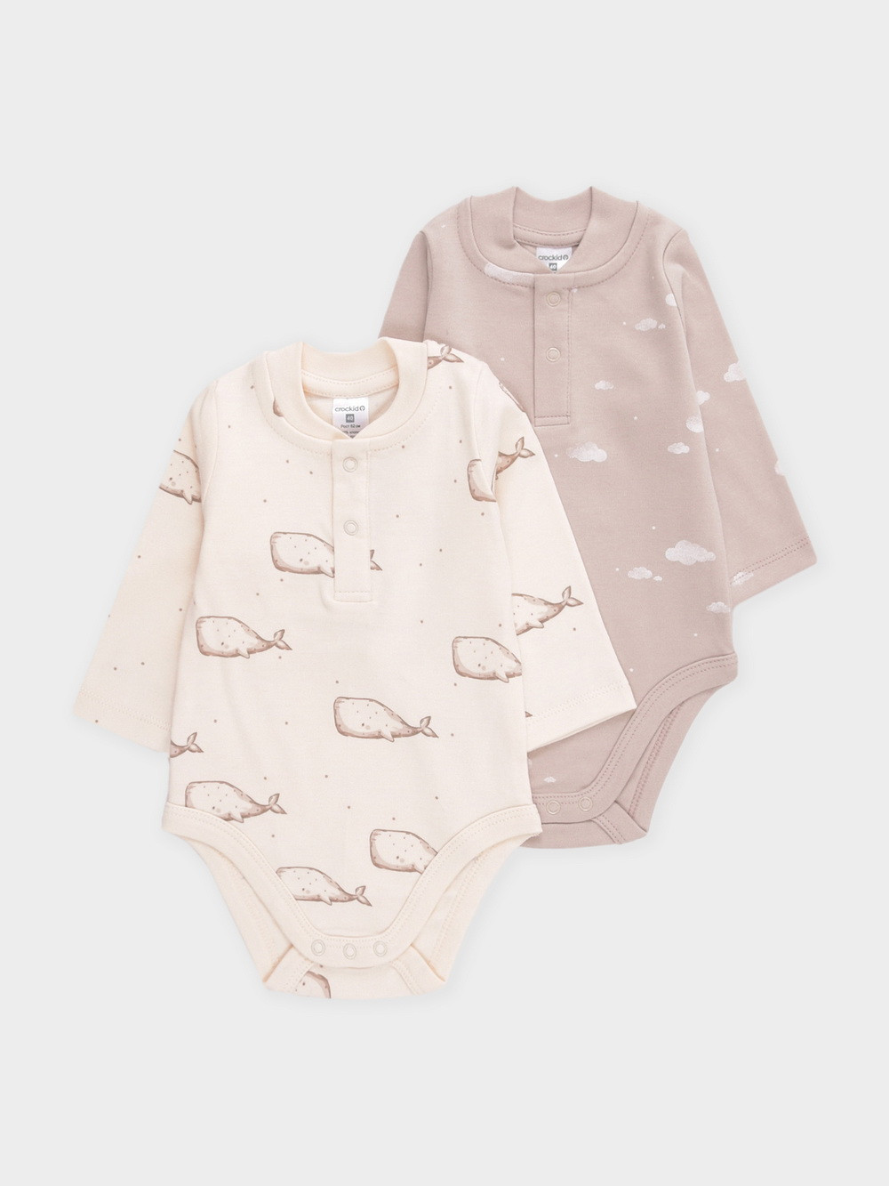 Боди для новорожденных, артикул: К 6542-2уп, цвет: светло-бежевый