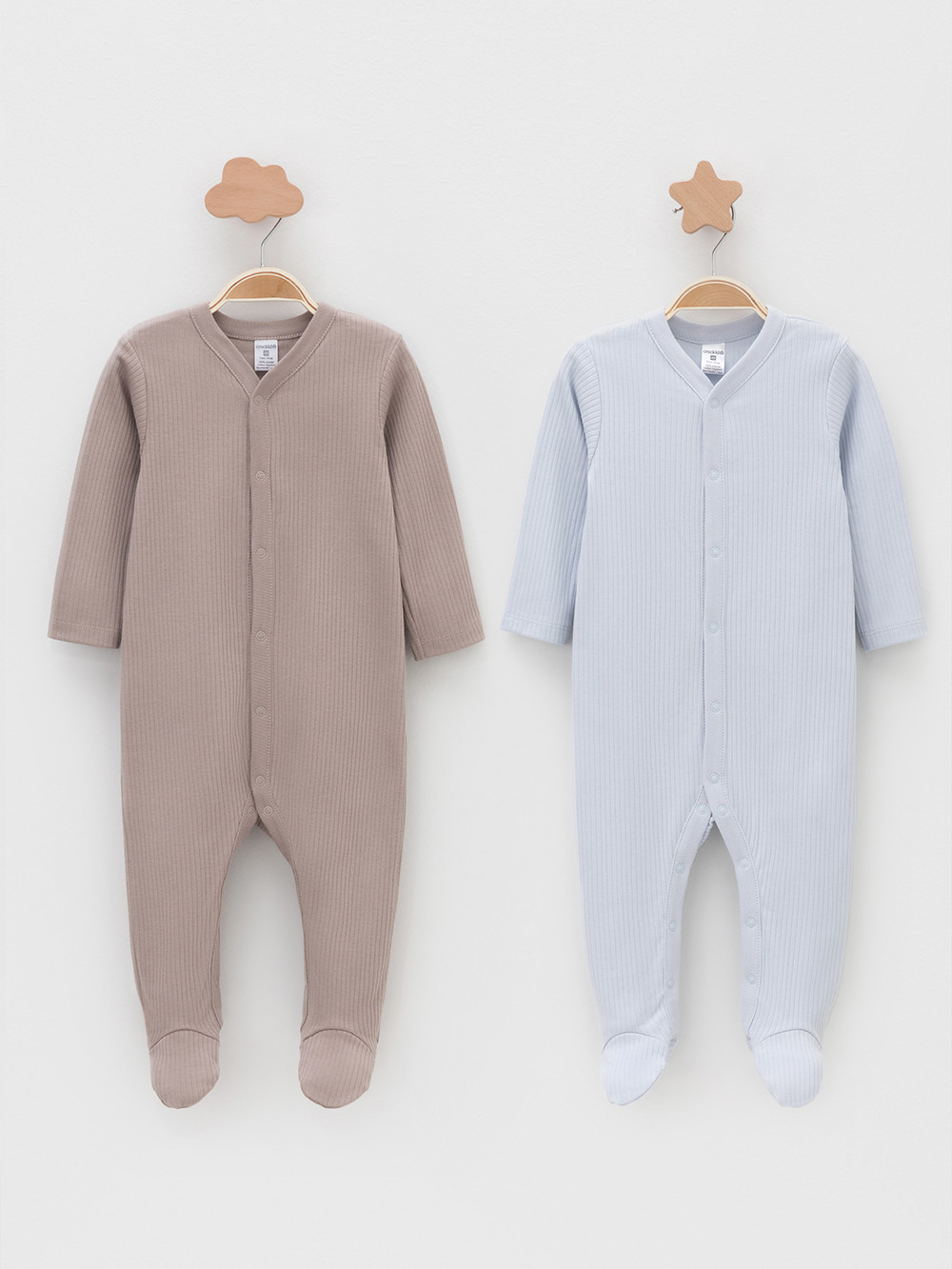 Комбинезон для новорожденных, артикул: К 6523-2уп, цвет: кофейный