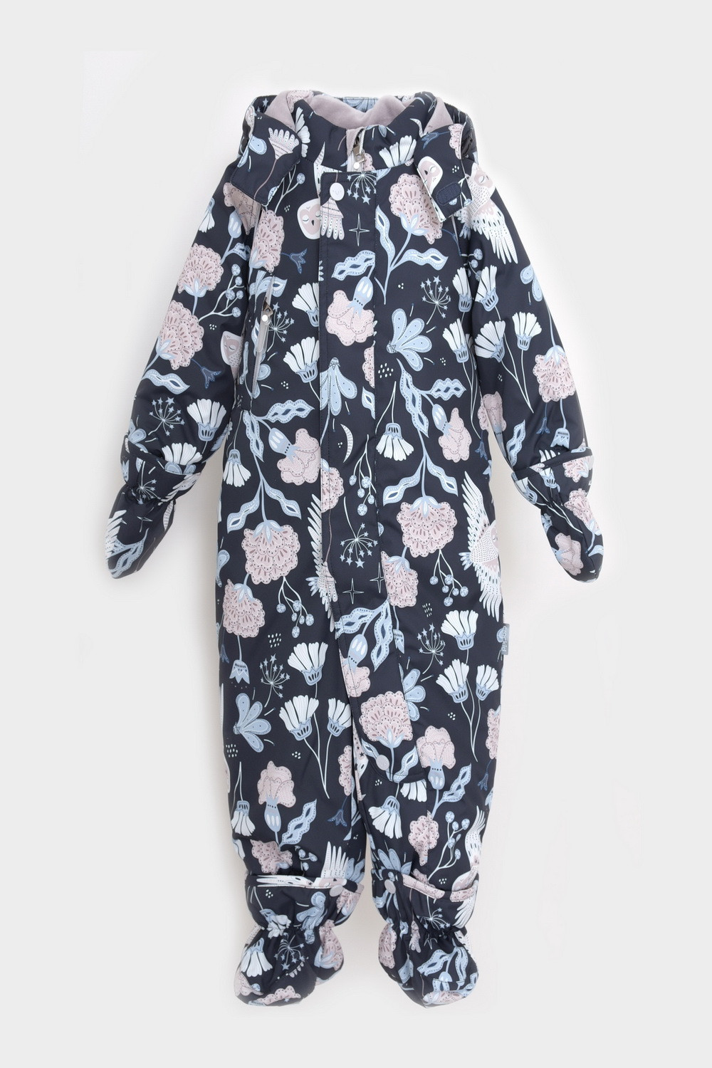 Комбинезоны утепленные для девочки, артикул: ВКП 60113/н/14 УЗГ, цвет: темно-синий