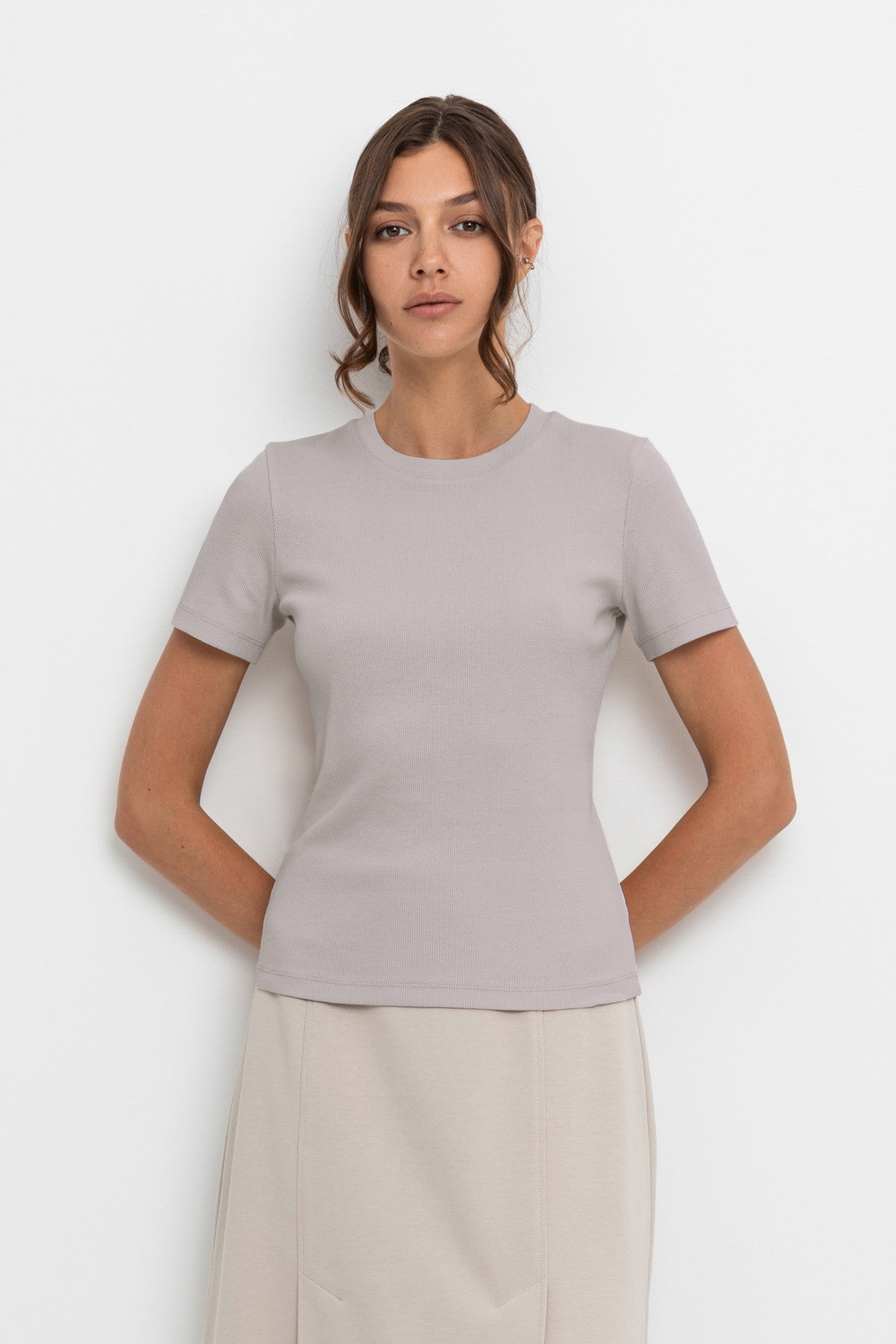 Футболки для дома для мам, артикул: ЕП 30008, цвет: бежевый